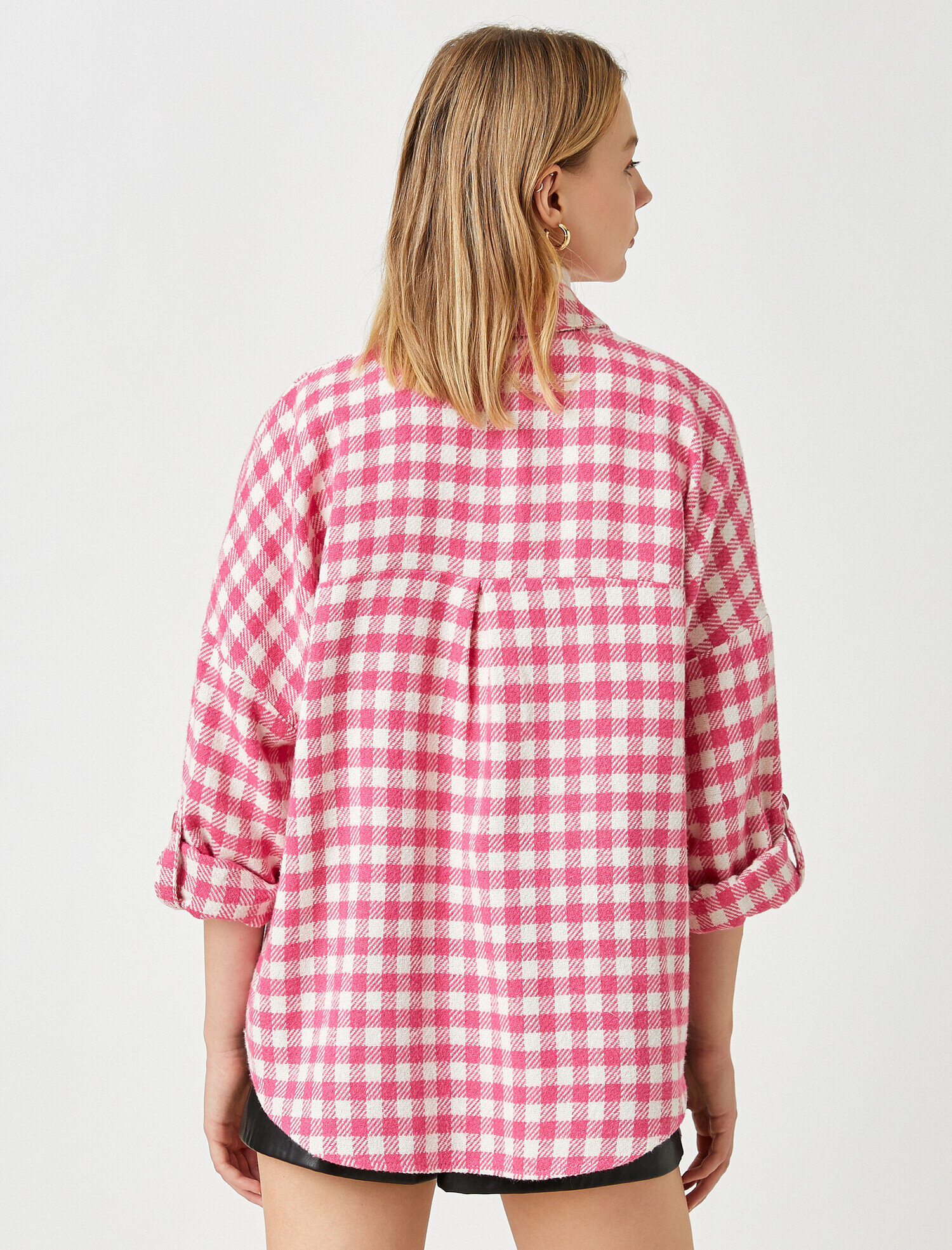 Uzun Kollu Kareli Pamuklu Gömlek