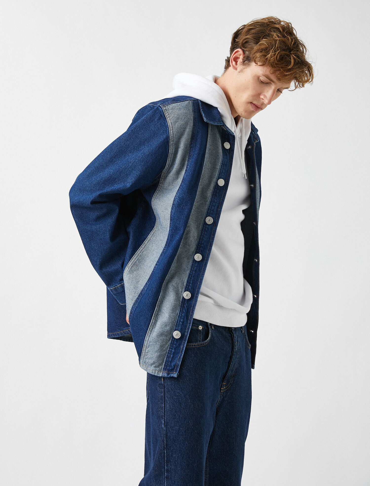   Renk Bloklu Kot Mont