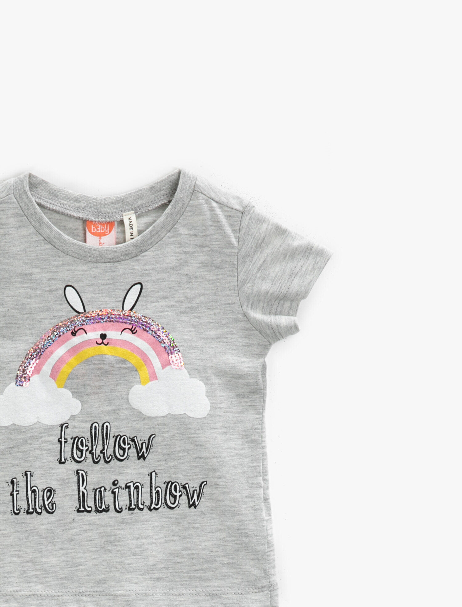  Kız Bebek Baskılı Tişört Kısa Kollu