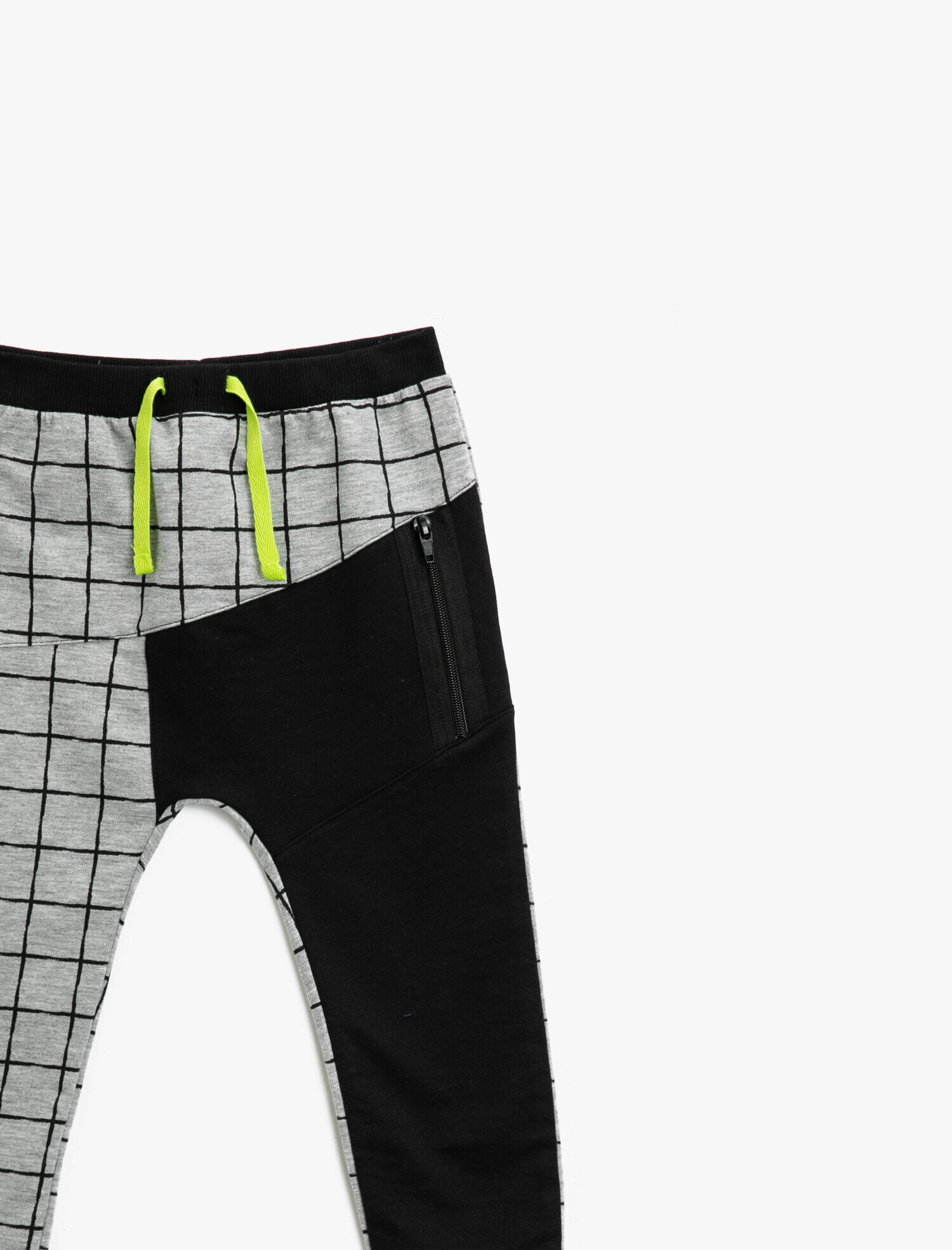  Erkek Bebek Pamuklu Kareli Normal Bel Eşofman Altı