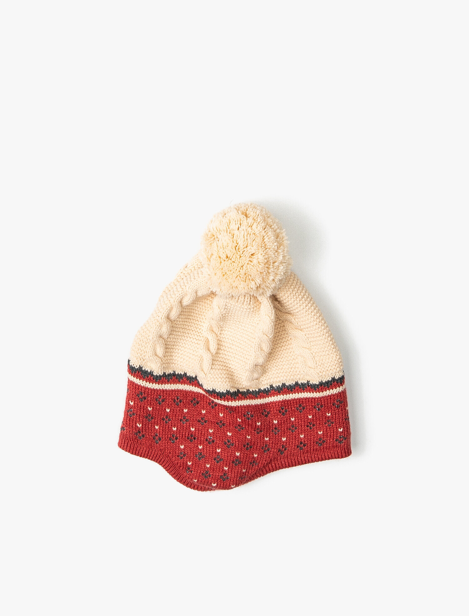  Kız Çocuk Ponponlu Örgü Atkı Eldiven Bere Takım