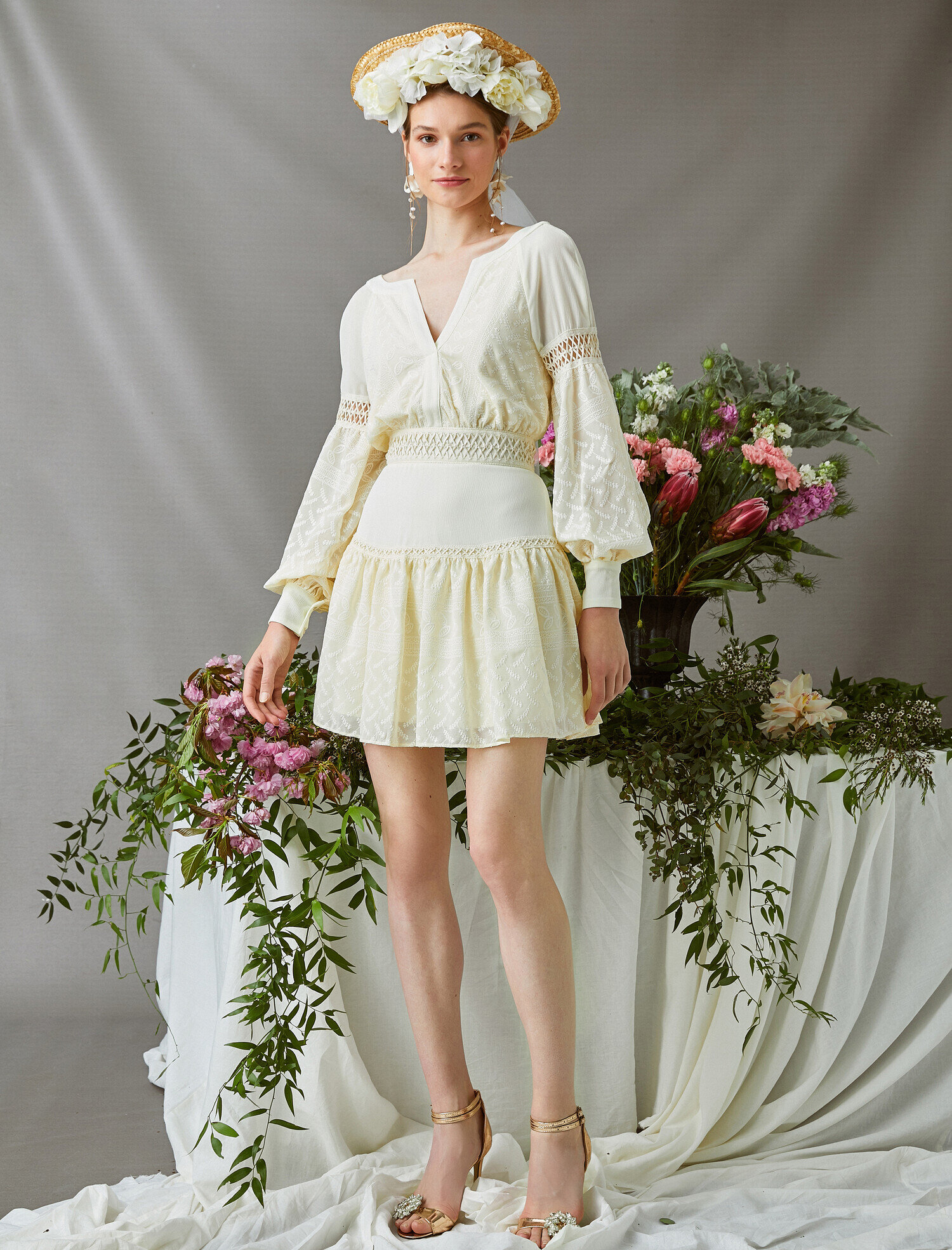   Uzun Kollu Mini Elbise