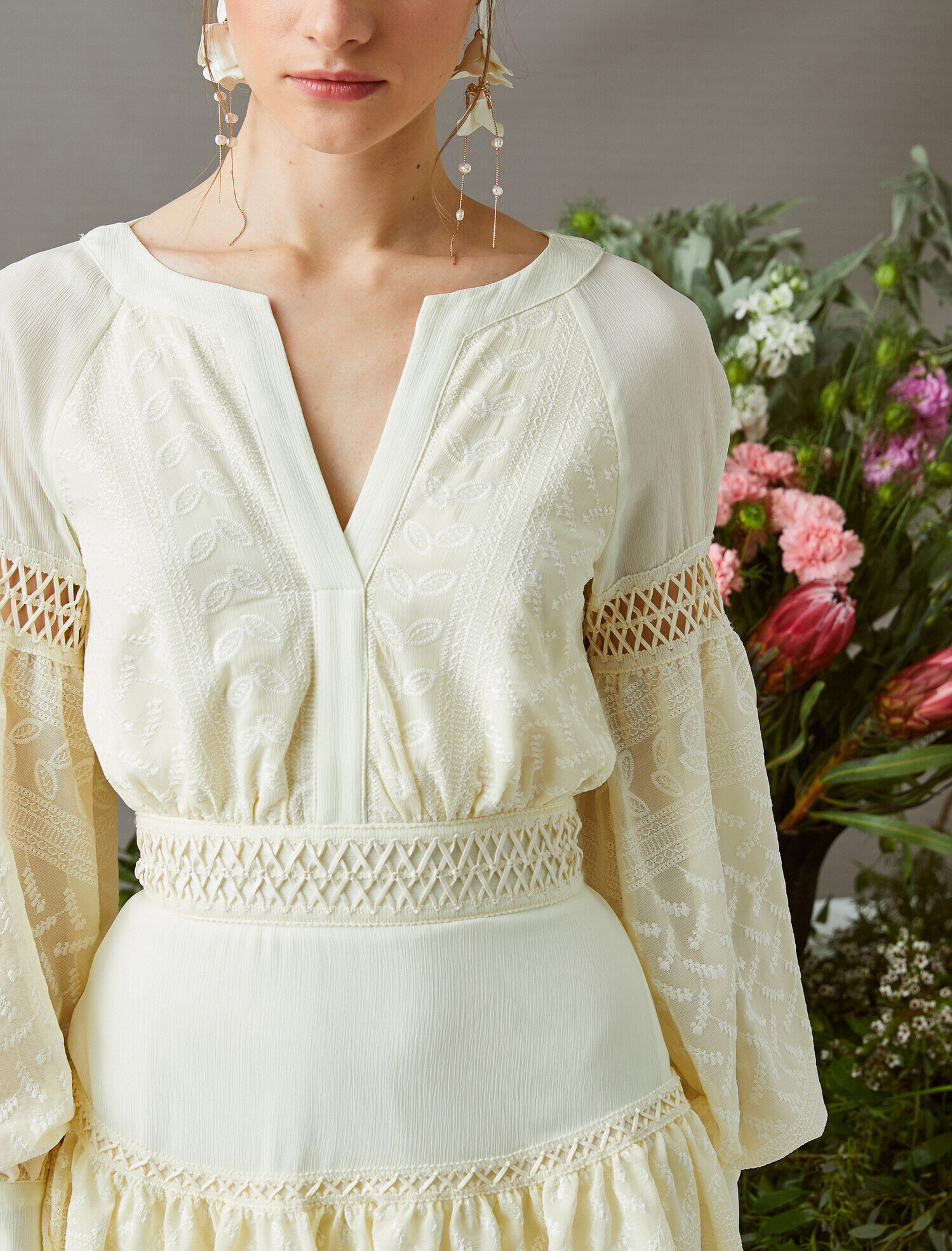   Uzun Kollu Mini Elbise