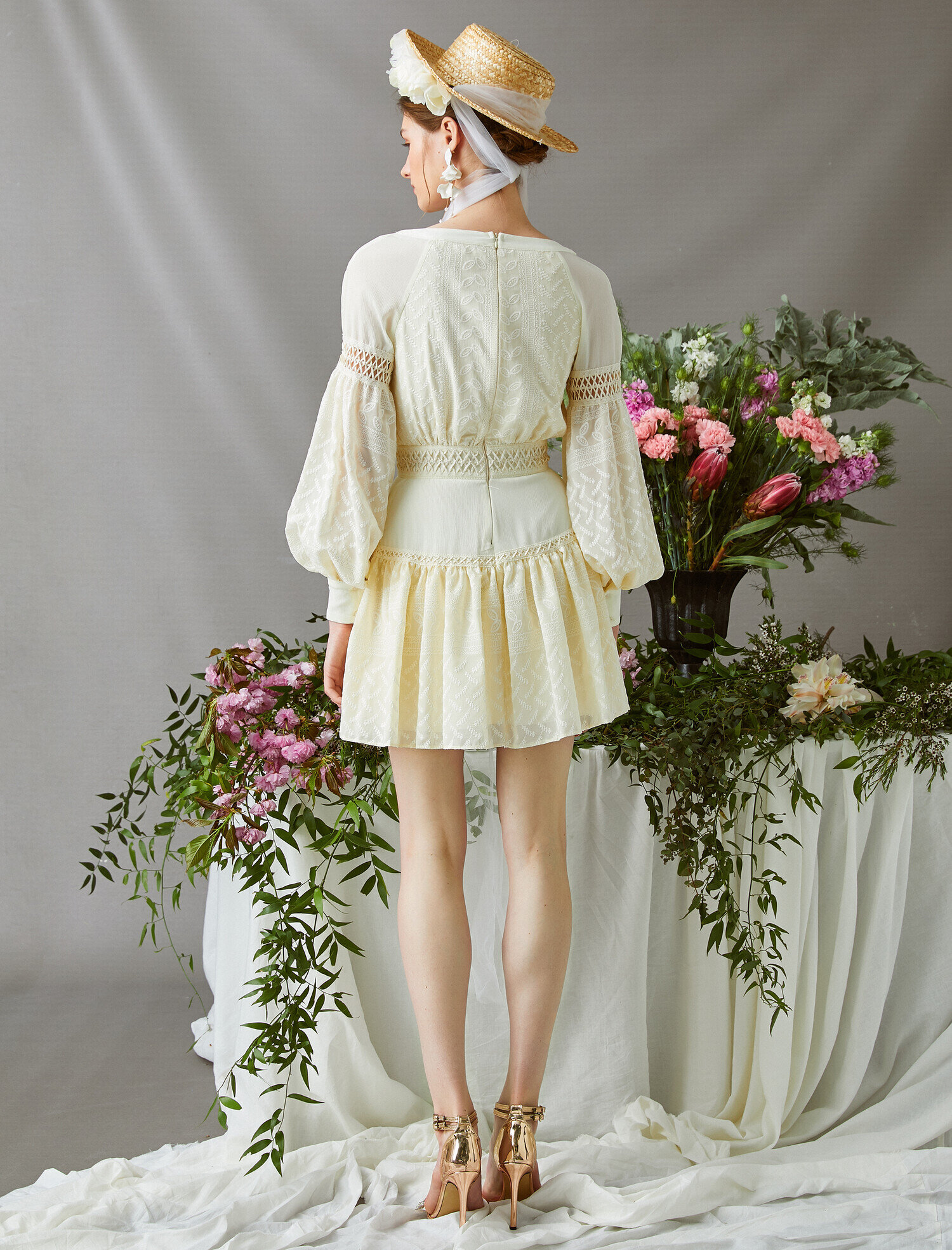   Uzun Kollu Mini Elbise