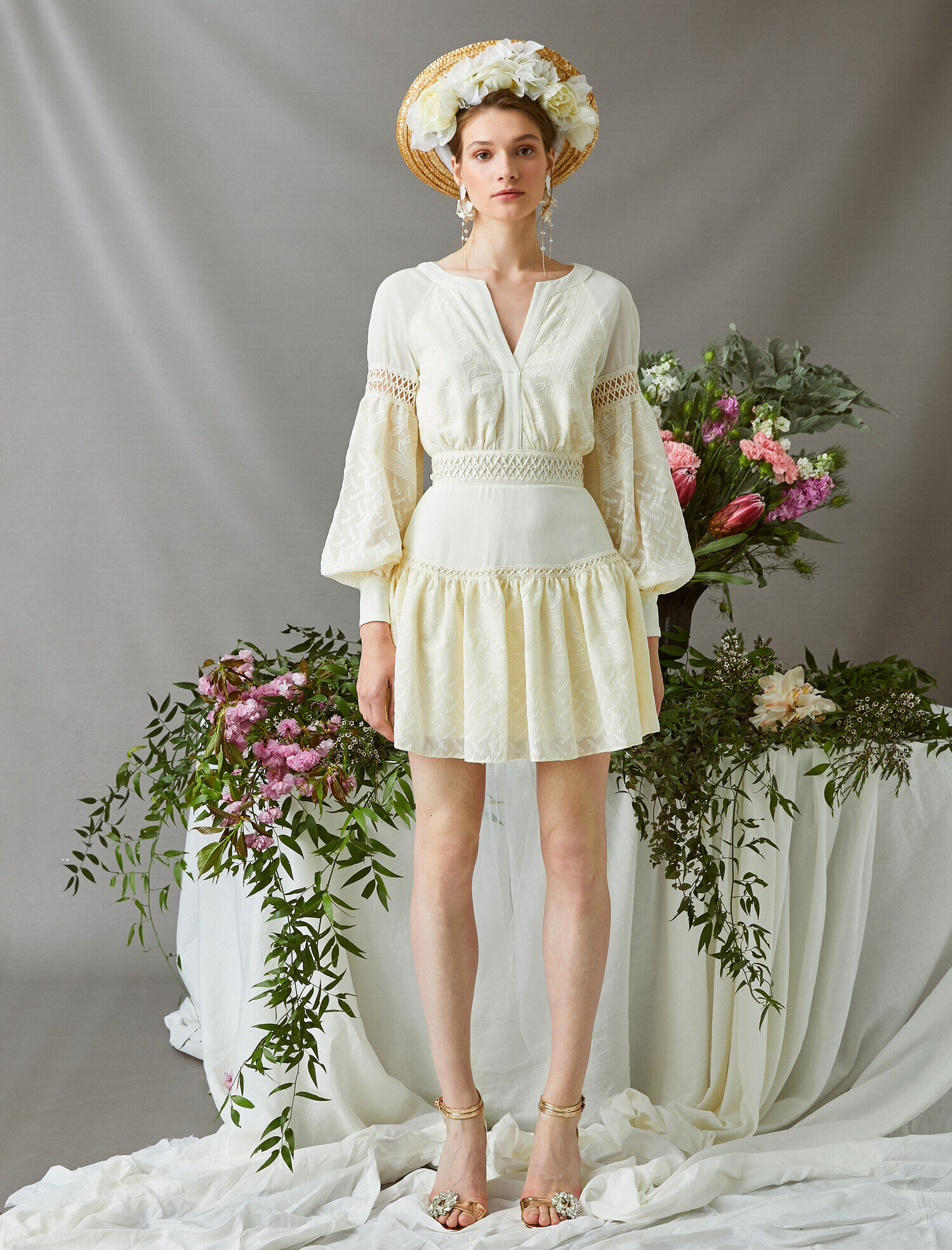   Uzun Kollu Mini Elbise