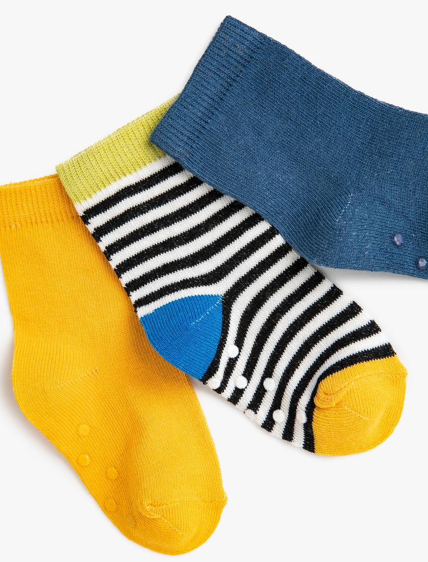  Erkek Bebek Desenli Çorap Seti Pamuklu