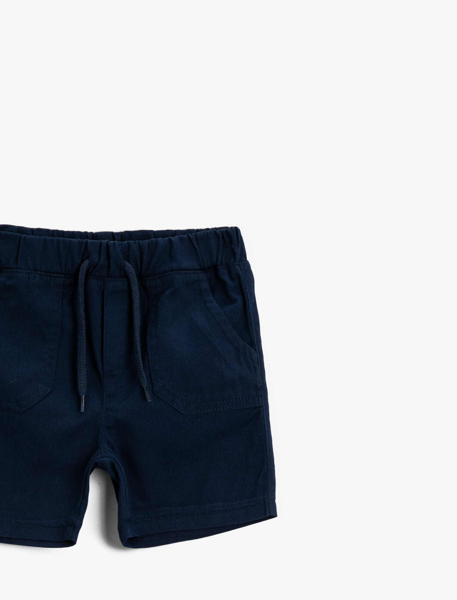  Erkek Bebek Belden Bağlamalı Şort Pamuklu