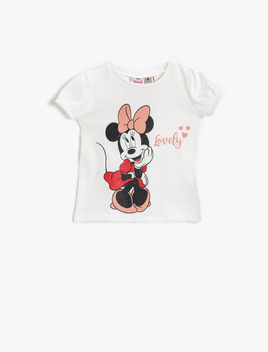  Kız Bebek Mickey Mouse Tişört Pamuklu Lisanslı