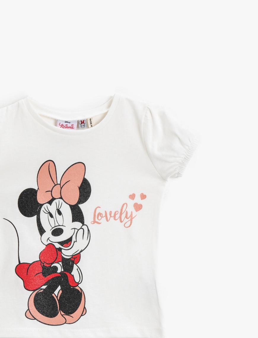  Kız Bebek Mickey Mouse Tişört Pamuklu Lisanslı