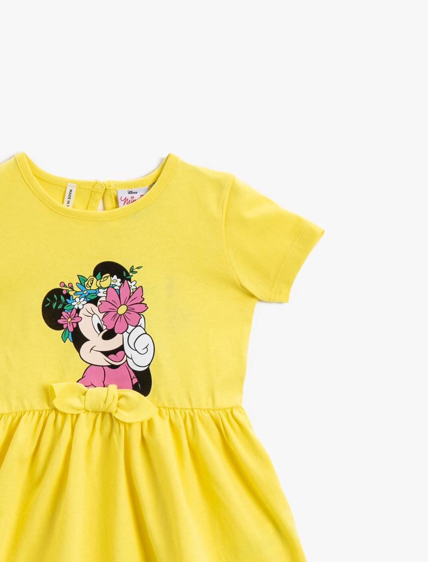  Kız Bebek Minnie Mouse Elbise Lisanslı Pamuklu
