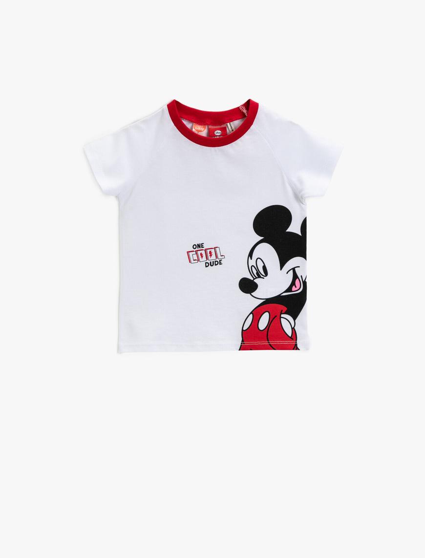  Erkek Bebek Mickey Mouse Tişört Lisanslı Pamuklu