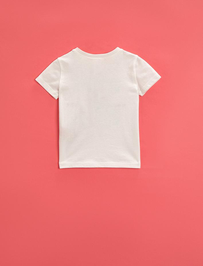 Kız Bebek Yazılı Baskılı Tişört Pamuklu