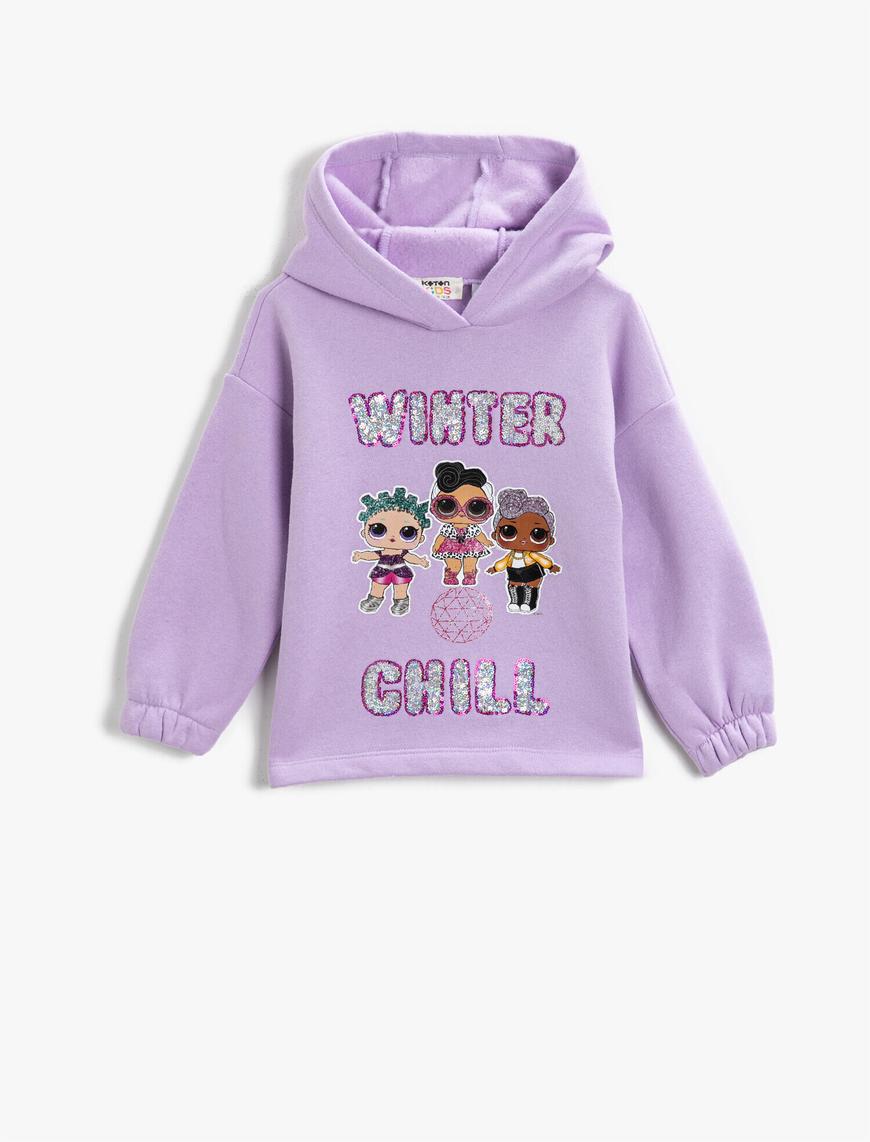 Kız Çocuk Lol Lisanslı Baskılı Kapüşonlu Sweatshirt