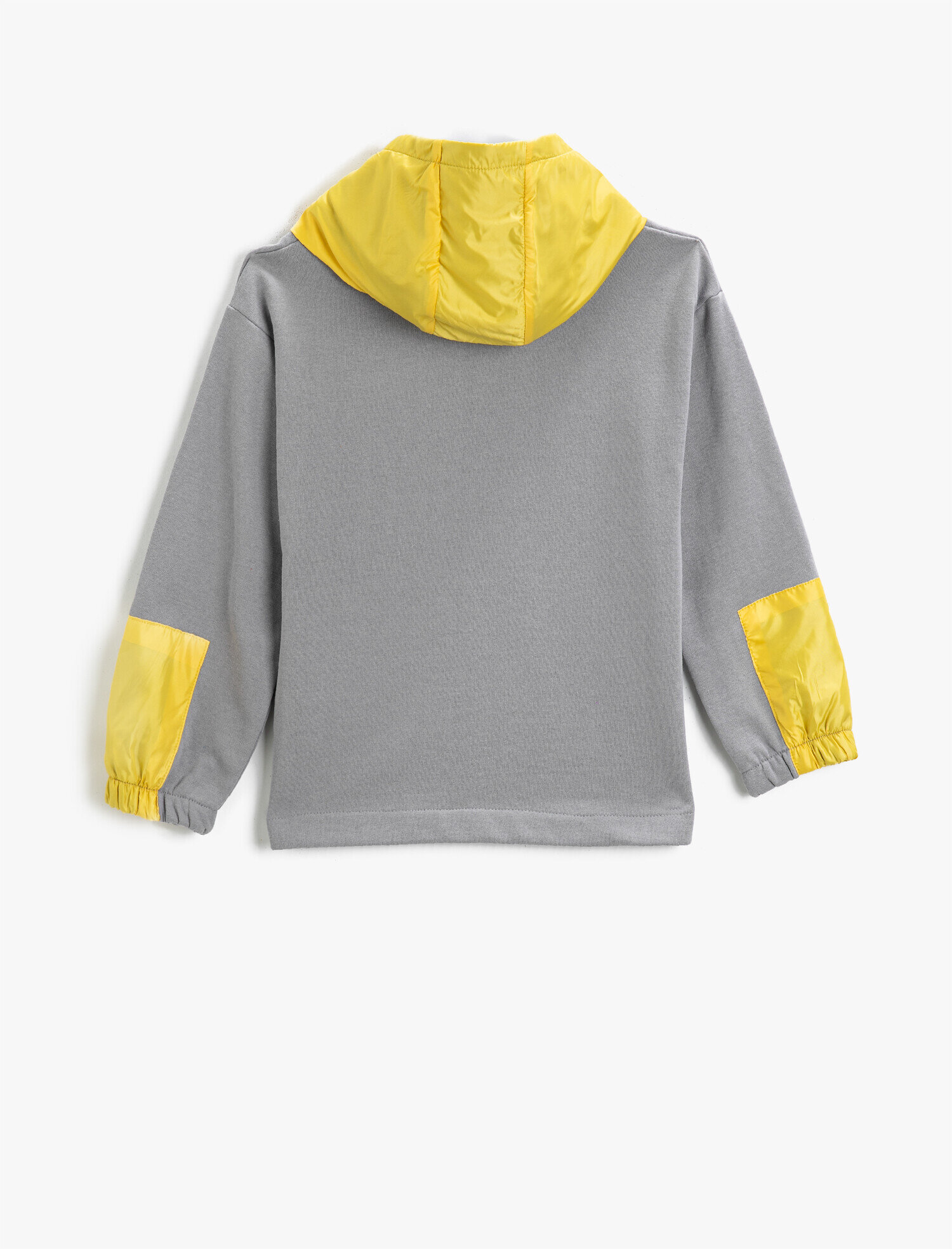 Erkek Çocuk Renk Bloklu Kanguru Cepli Kapüşonlu Sweatshirt