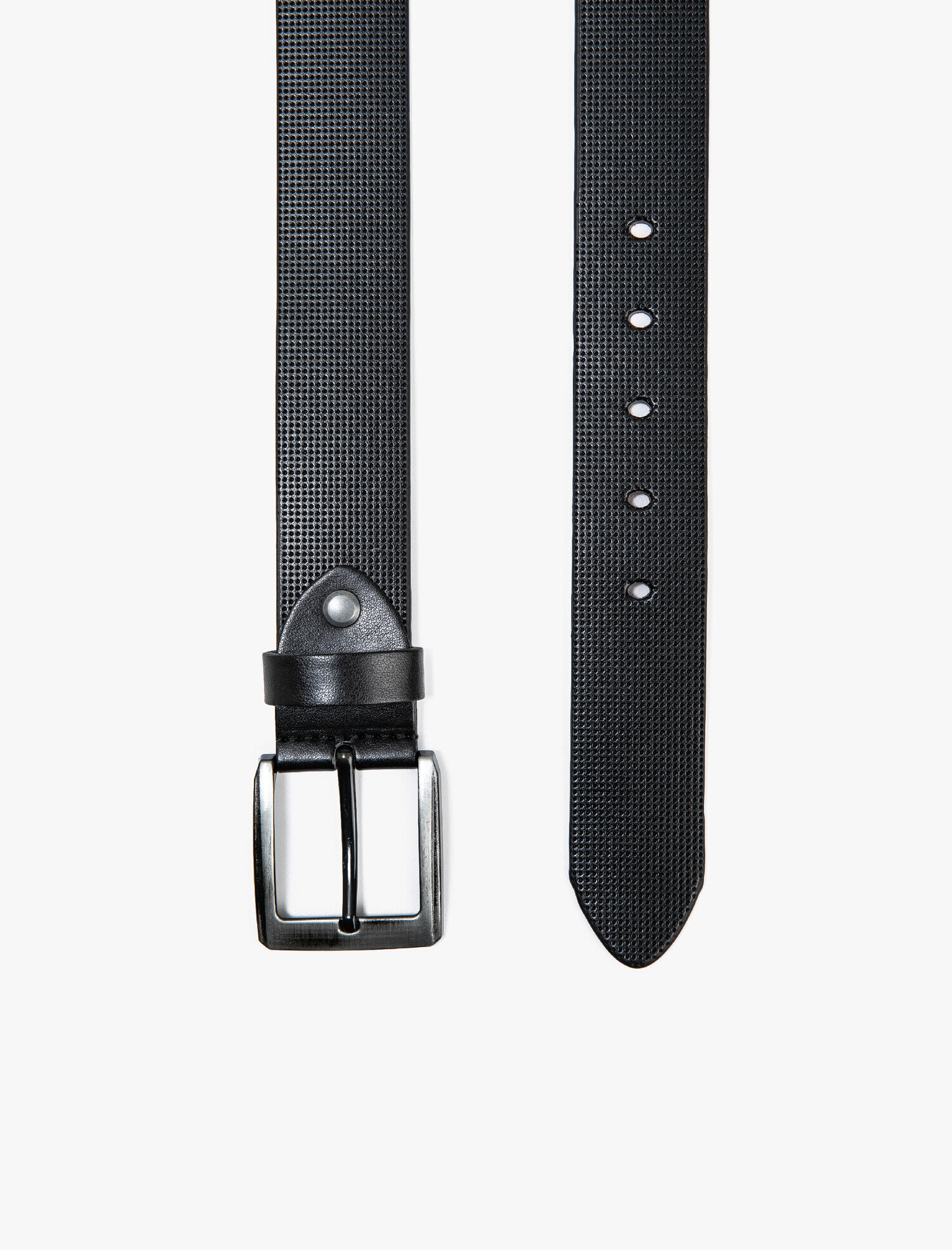  Erkek Kemer Deri Görünümlü Oval Metal Tokalu