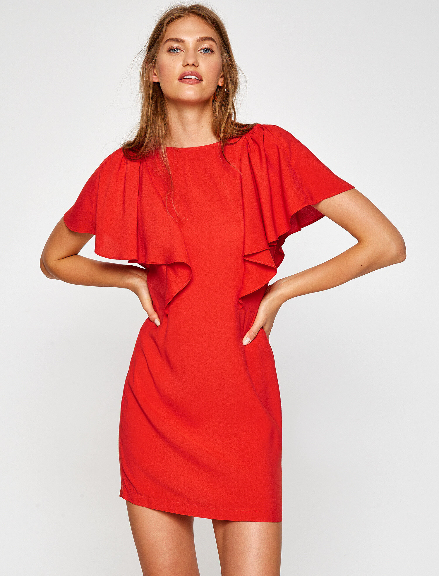   Bisiklet Yaka Elbise