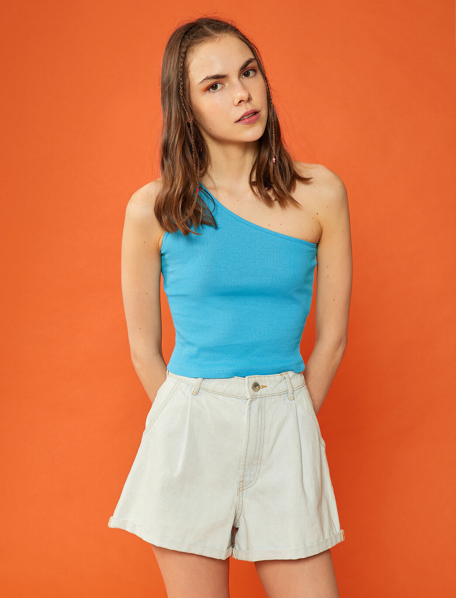 Tek Omuz Atlet Askılı Tanktop