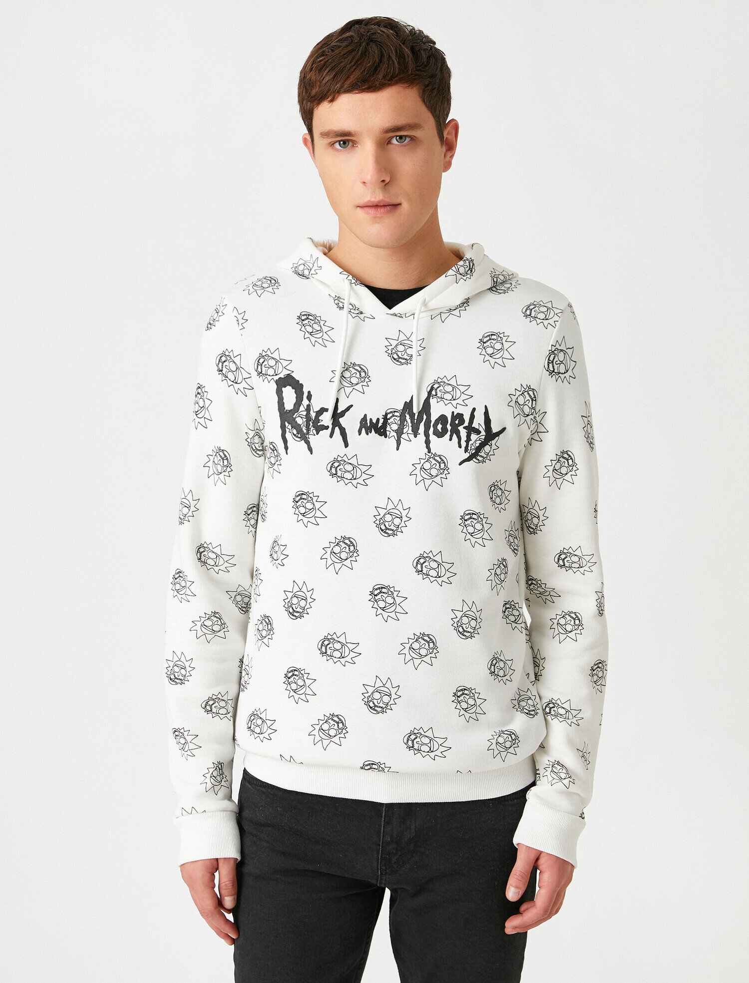   Rick and Morty Kapüşonlu Sweatshirt Lisanslı Baskılı