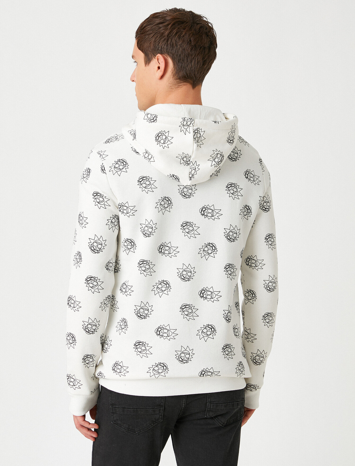   Rick and Morty Kapüşonlu Sweatshirt Lisanslı Baskılı