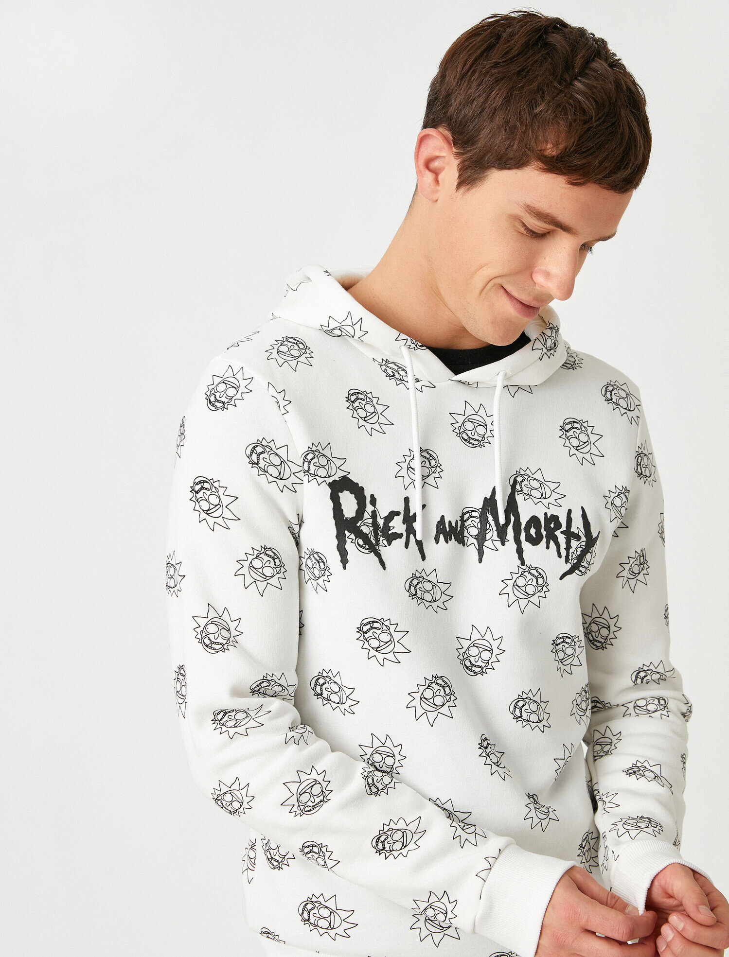   Rick and Morty Kapüşonlu Sweatshirt Lisanslı Baskılı
