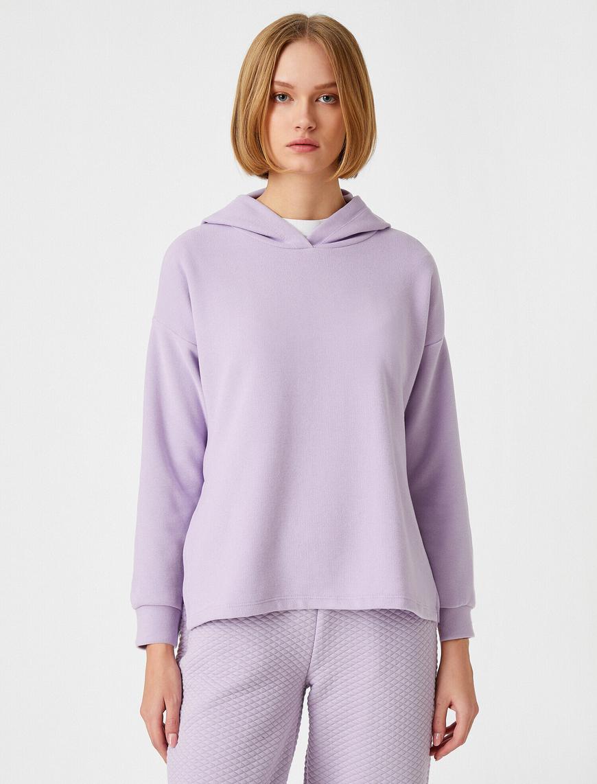   Kapüşonlu Uzun Kollu Sweatshirt