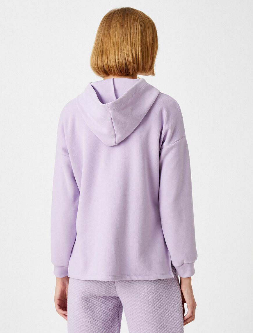   Kapüşonlu Uzun Kollu Sweatshirt