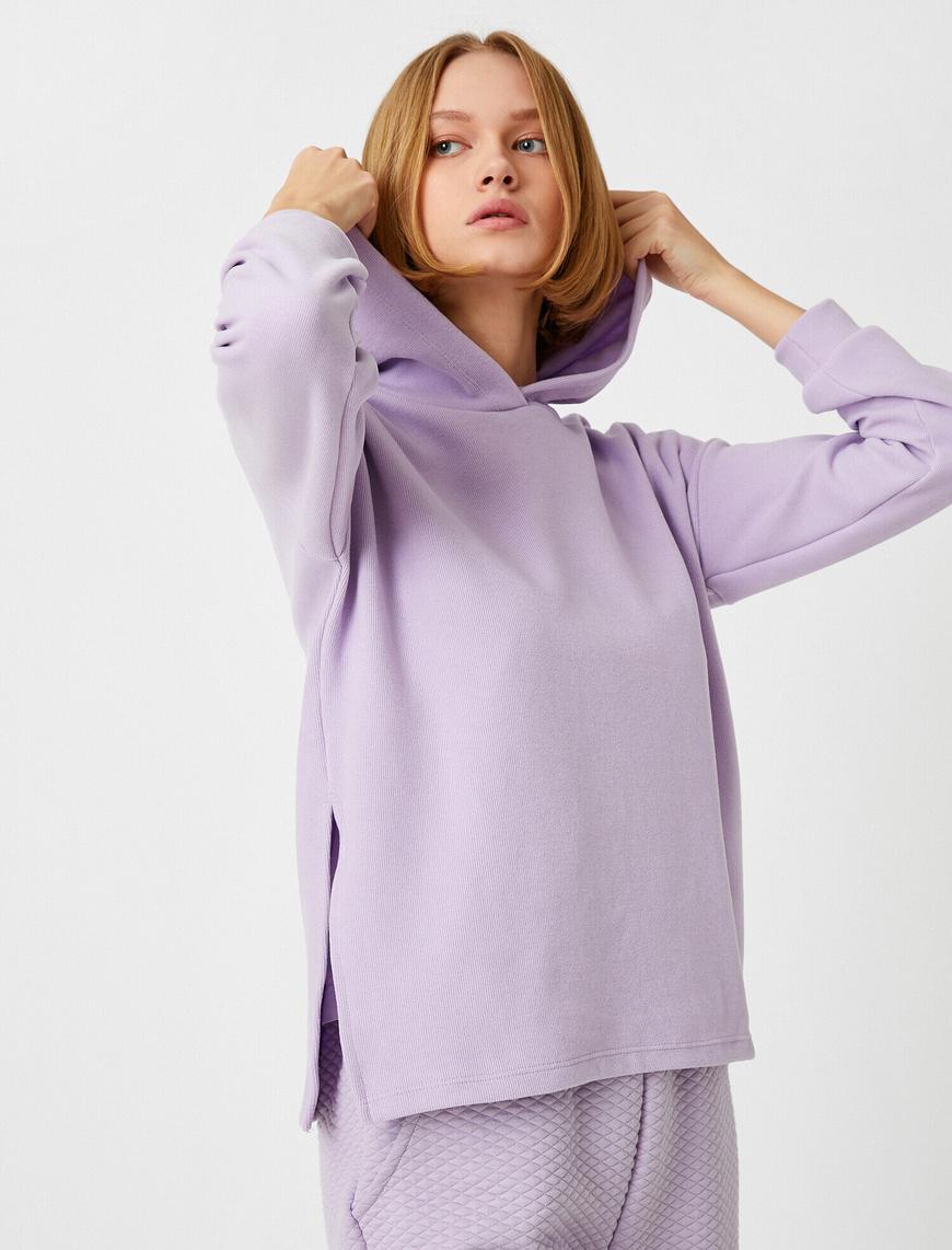   Kapüşonlu Uzun Kollu Sweatshirt
