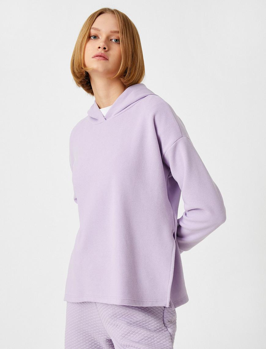   Kapüşonlu Uzun Kollu Sweatshirt