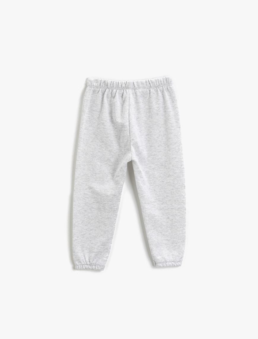  Kız Bebek Baskılı Beli Lastikli Jogger Eşofman Altı