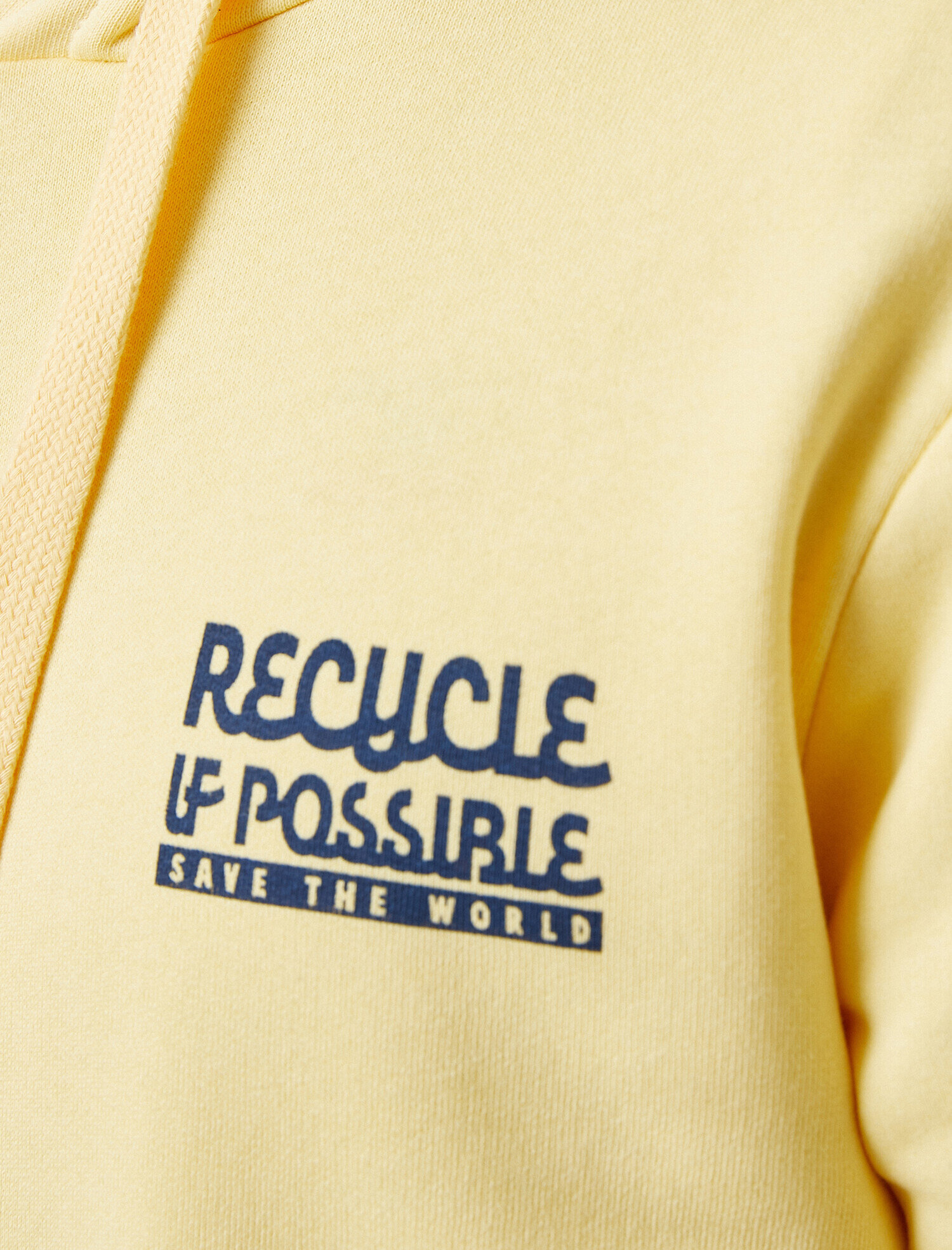   Baskılı Kapüşonlu Sweatshirt Pamuklu