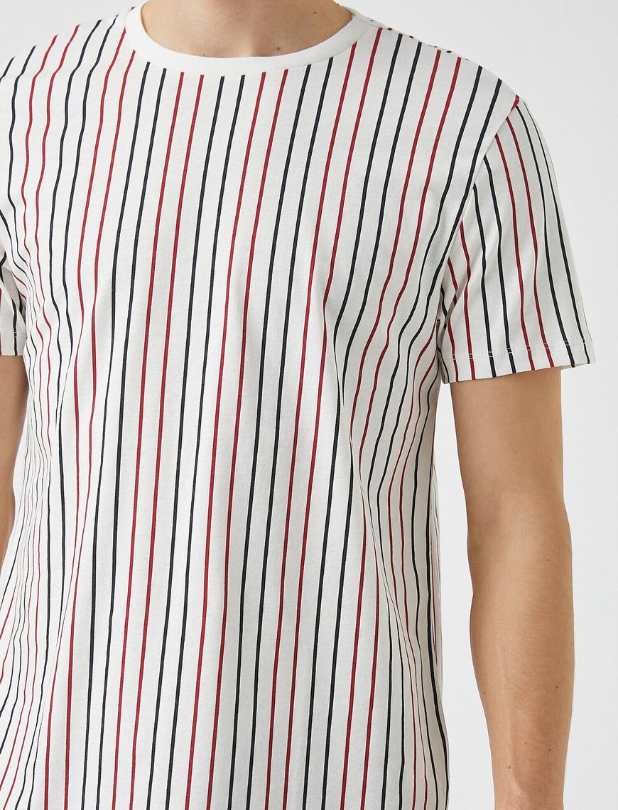   Slim Fit Çizgili Tişört