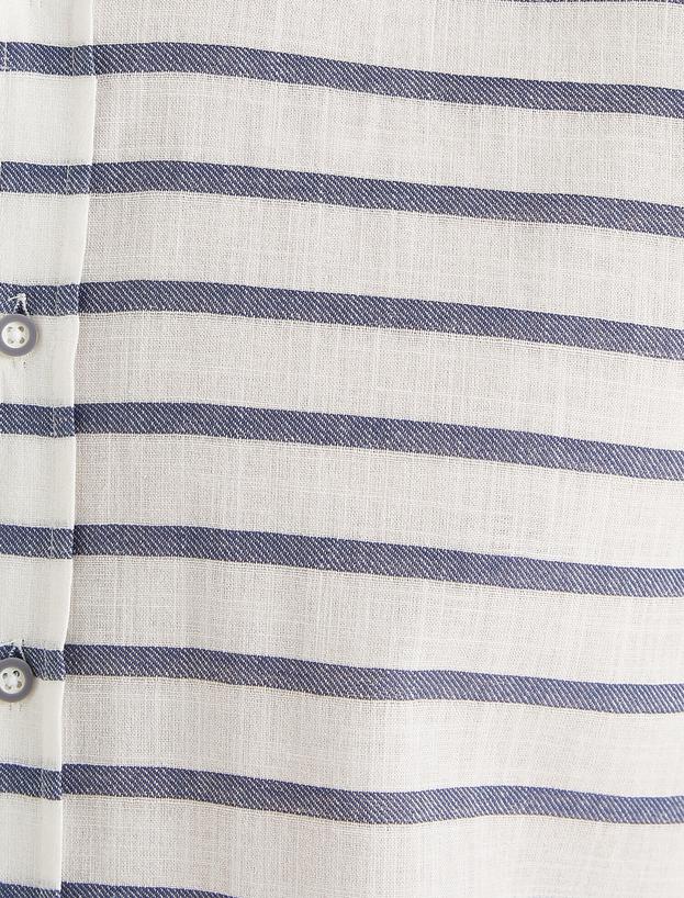   Slim Fit Çizgili Gömlek