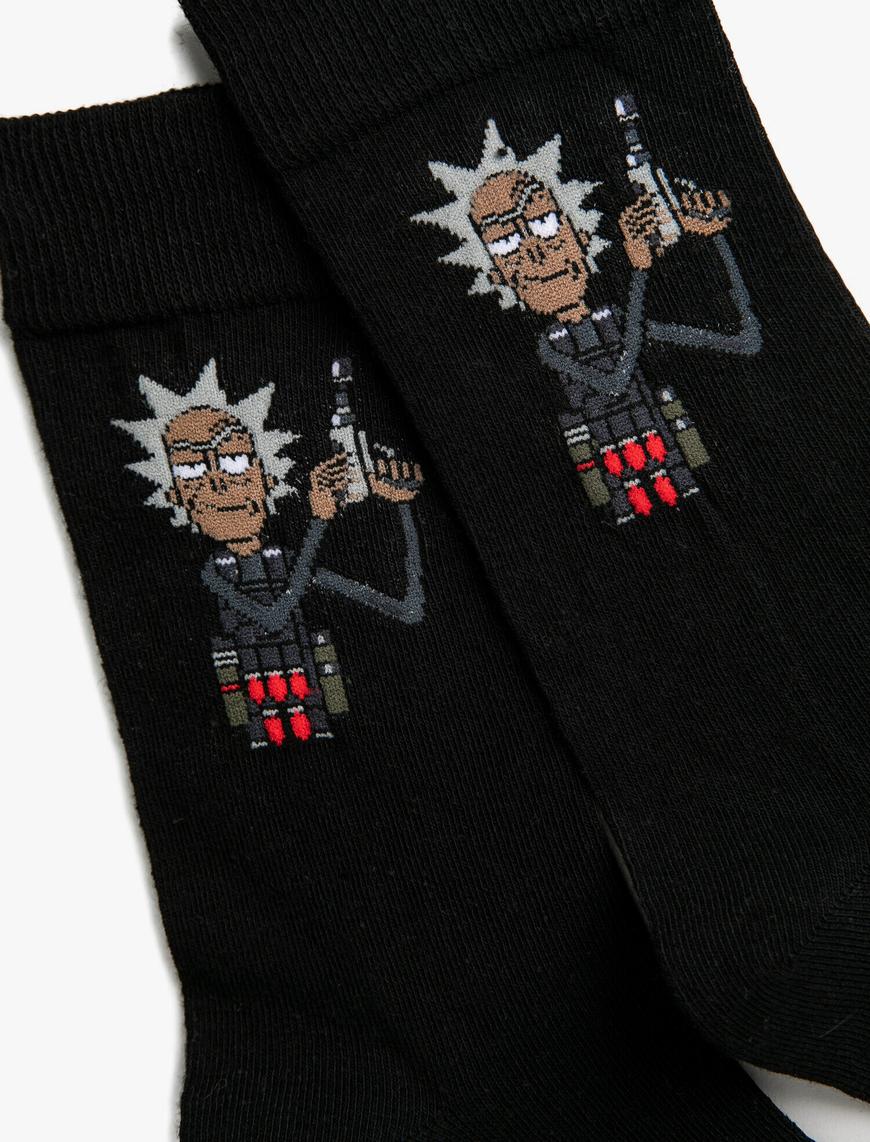  Erkek Rick and Morty Lisanslı Çorap