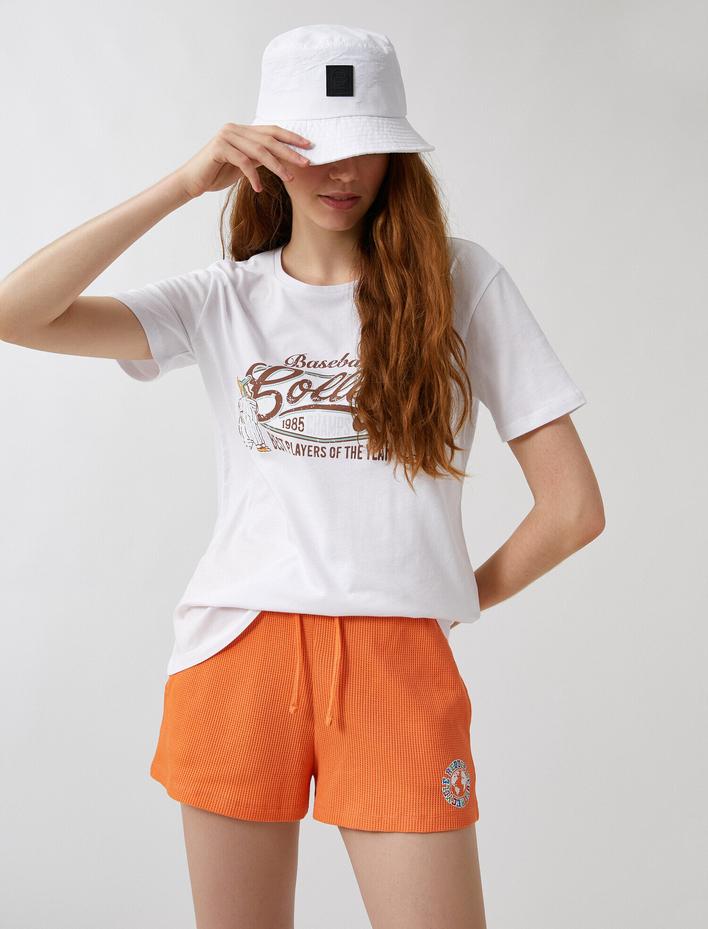  Yazılı Baskılı Tişört Pamuklu