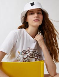 Yazılı Baskılı Tişört Pamuklu