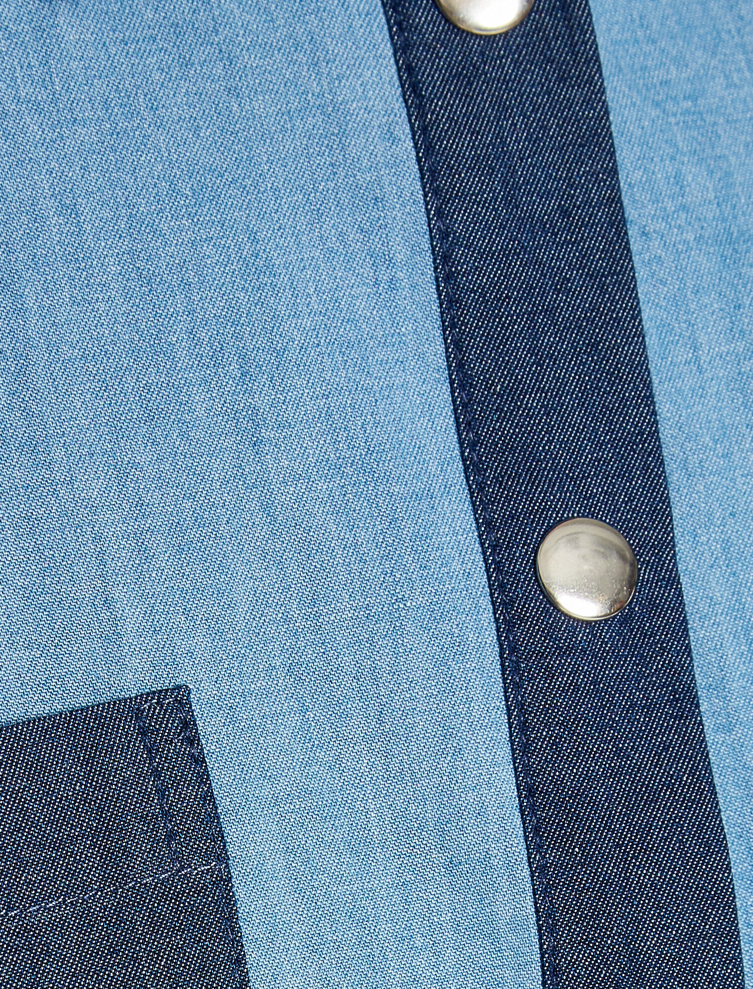   Cep Detaylı Kot Elbise