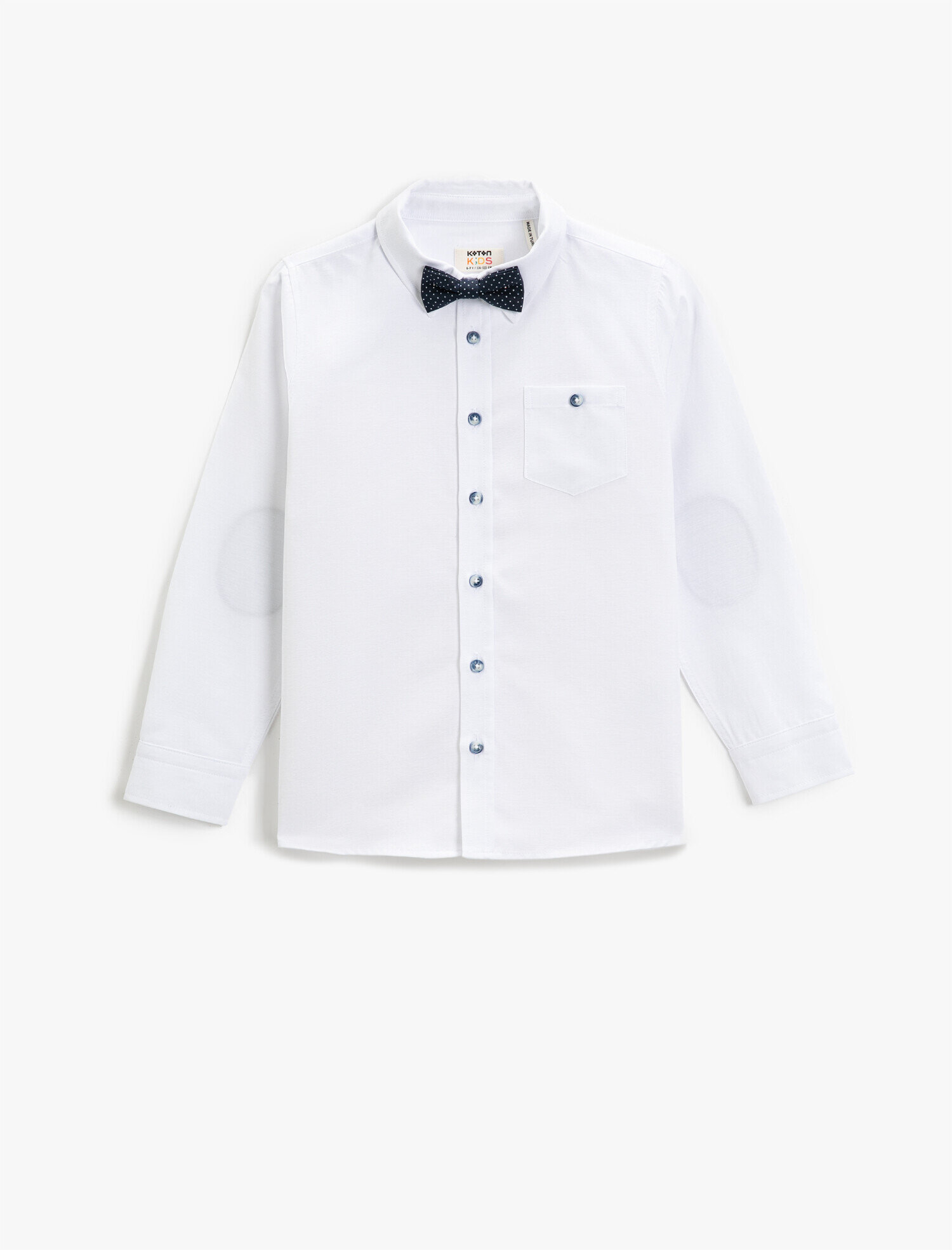  Erkek Çocuk Papyonlu Uzun Kollu Gömlek Pamuklu