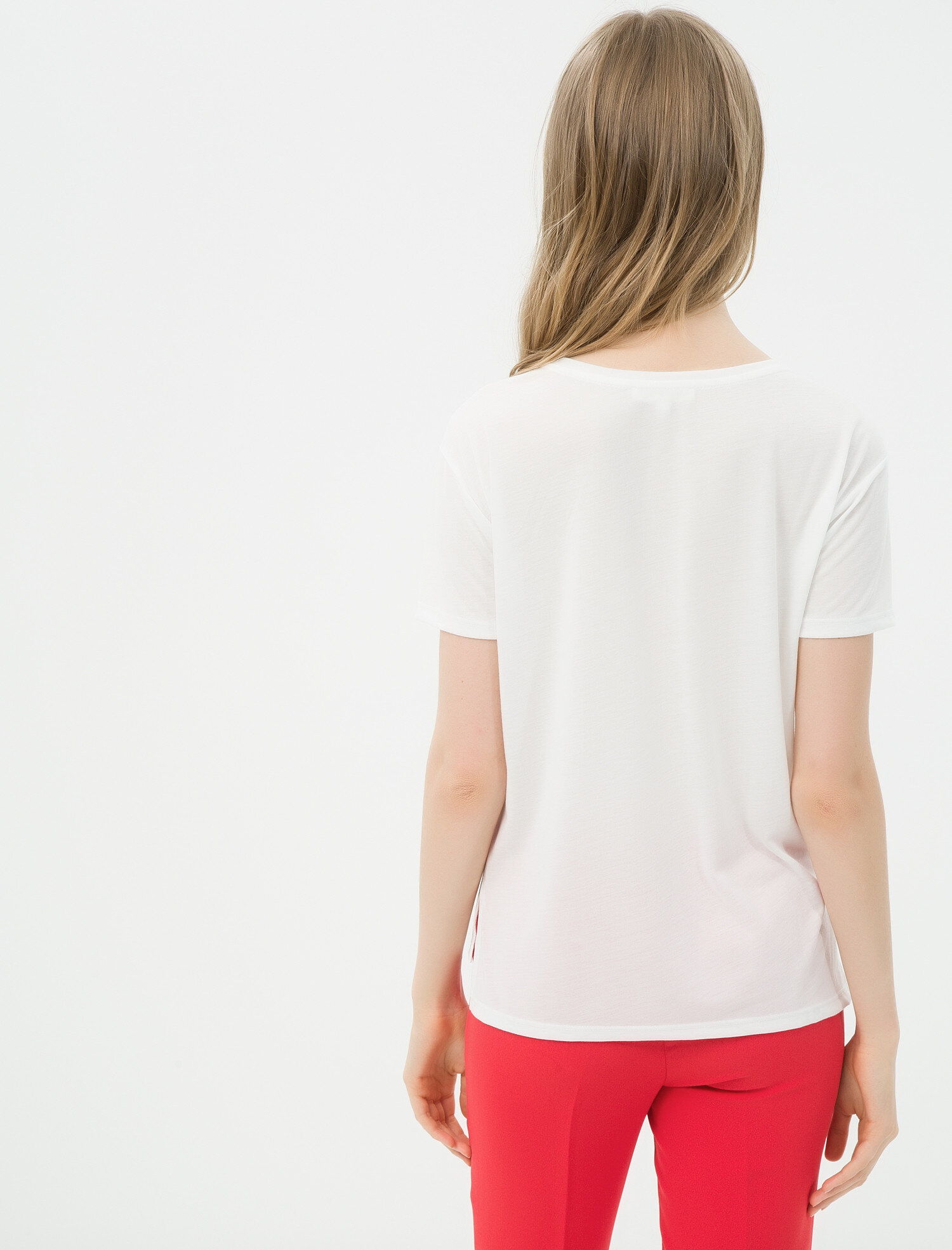   Baskılı Tişört Kısa Kollu Bisiklet Yaka