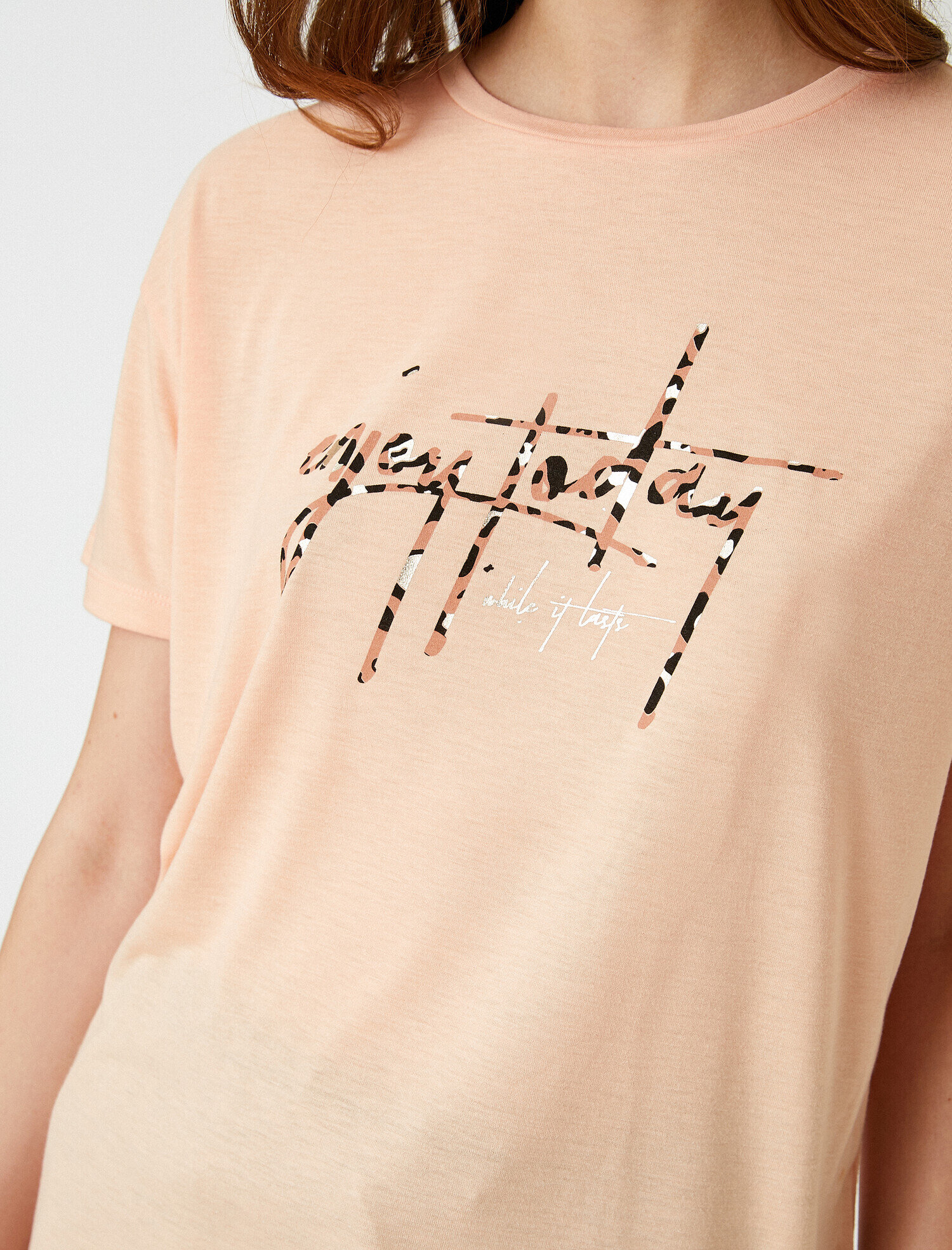   Baskılı Bisiklet Yaka Tişört