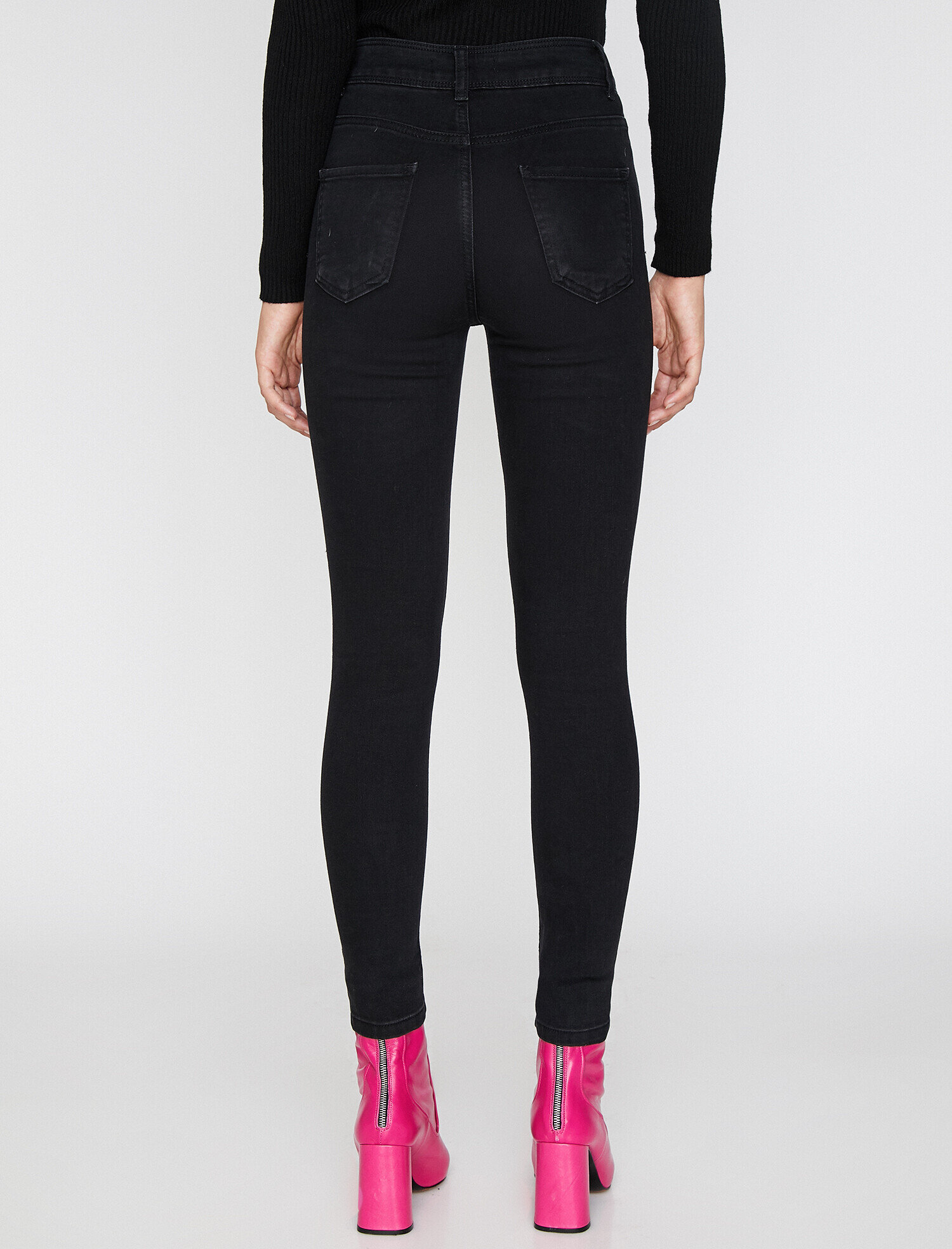   Carmen Jean - Yüksek Bel Dar Kesim Dar Paça Pantolon