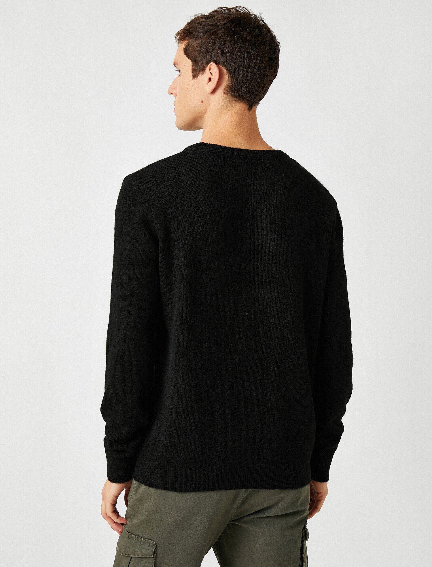   Bisiklet Yaka Uzun Kollu Triko Kazak