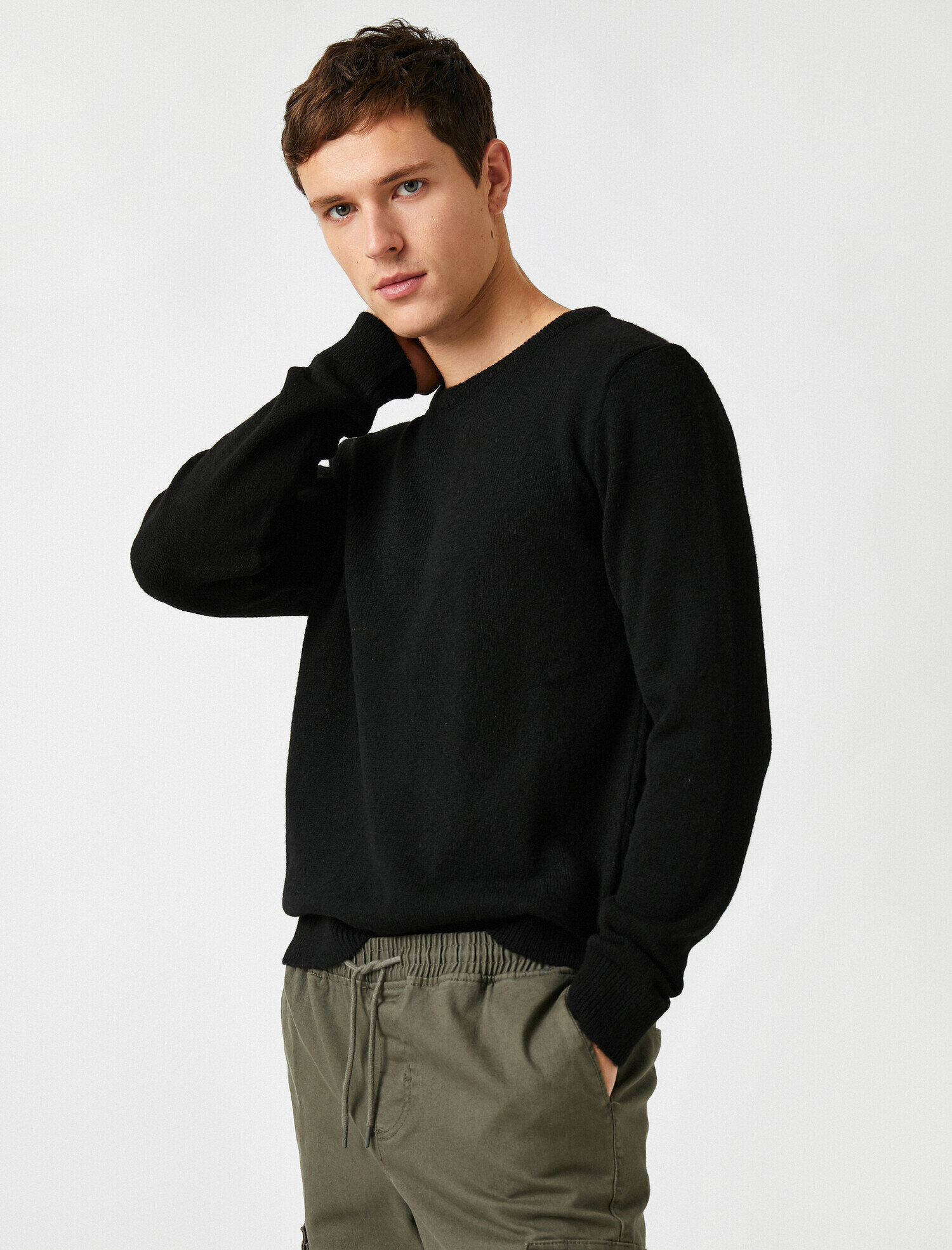   Bisiklet Yaka Uzun Kollu Triko Kazak