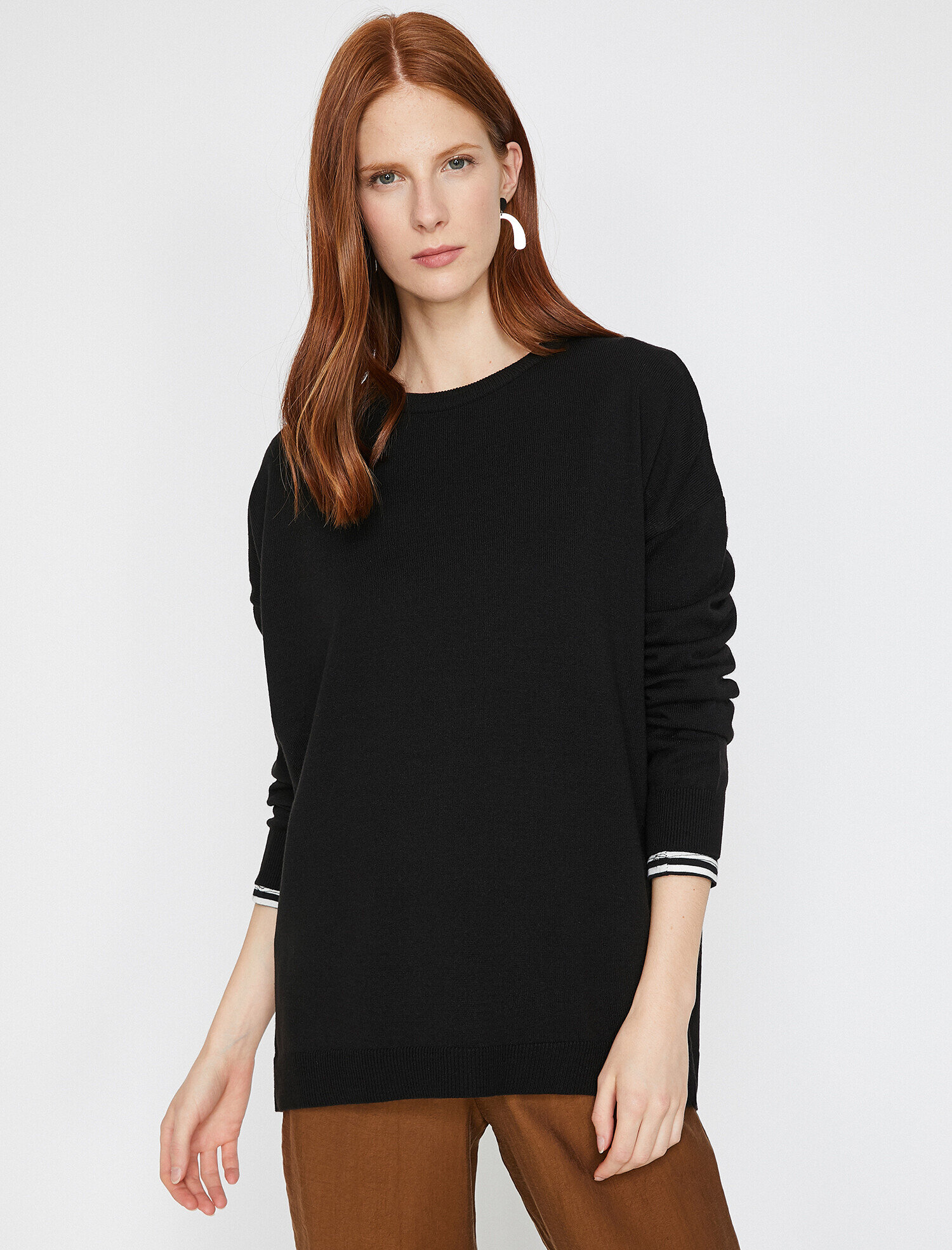   Bisiklet Yaka Triko Kazak