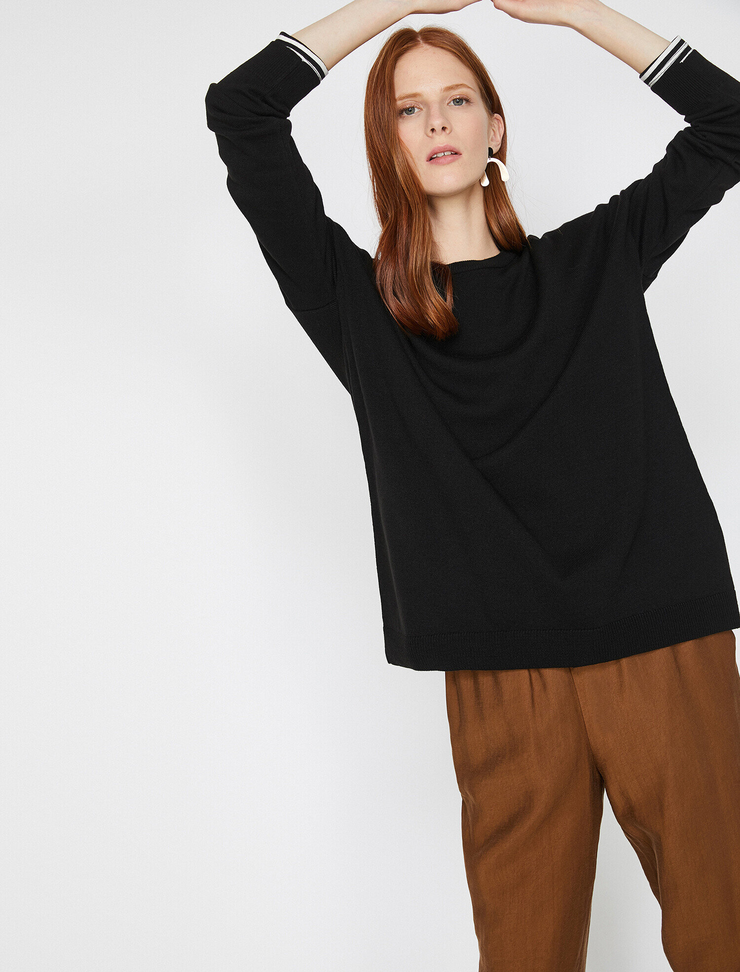   Bisiklet Yaka Triko Kazak