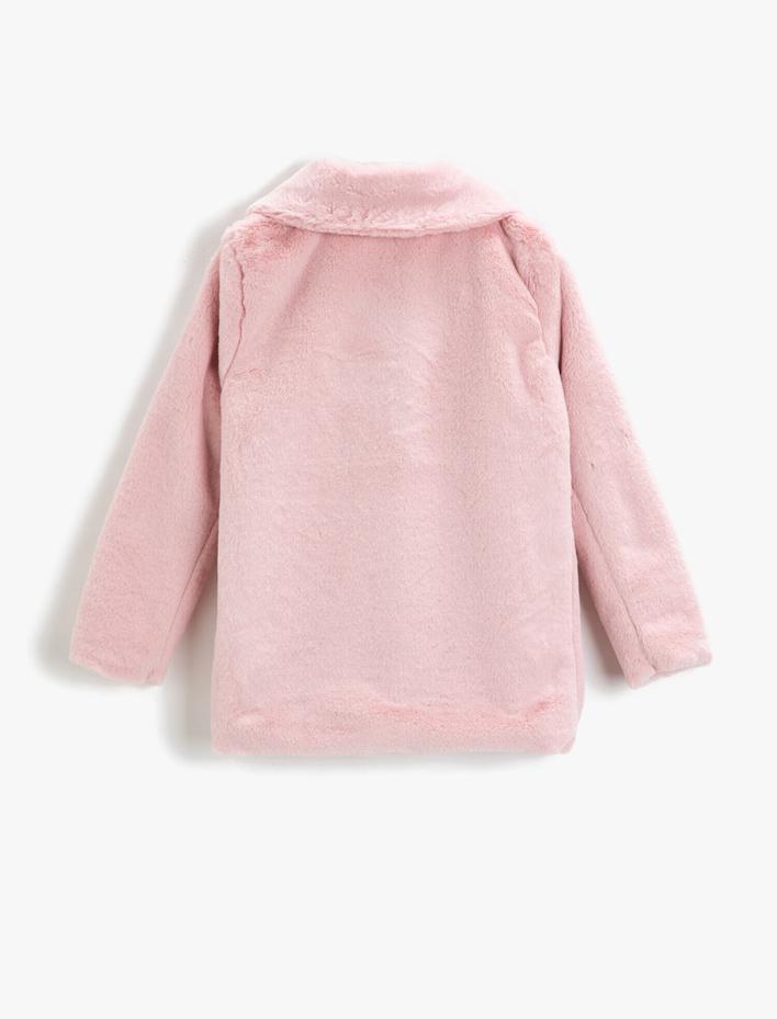 Kız Çocuk Suni Kürk Kaban Bebe Yaka