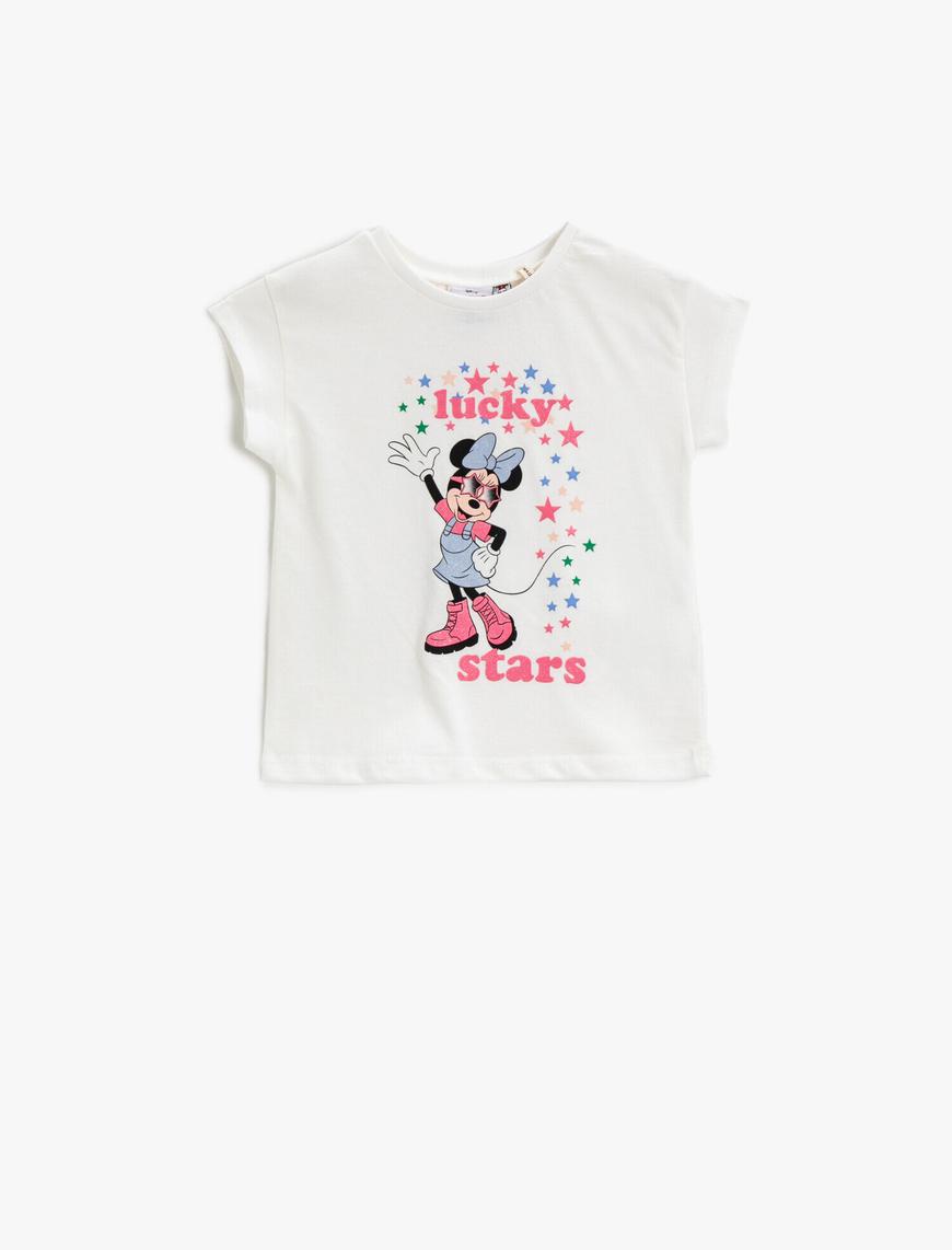 Kız Bebek Mickey Mouse Tişört Lisanslı Pamuklu