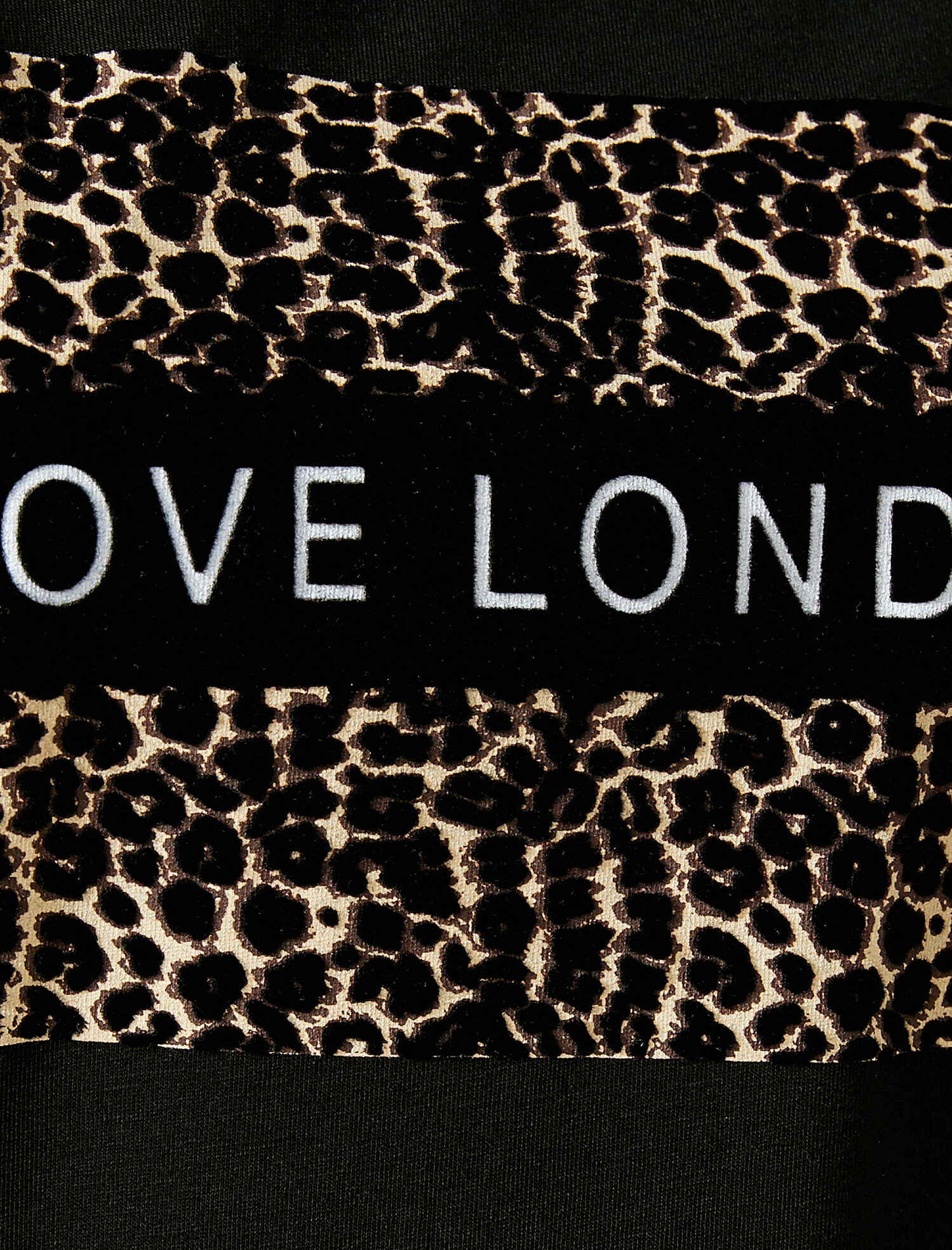   Baskılı Tişört Leopar Desenli Yazılı