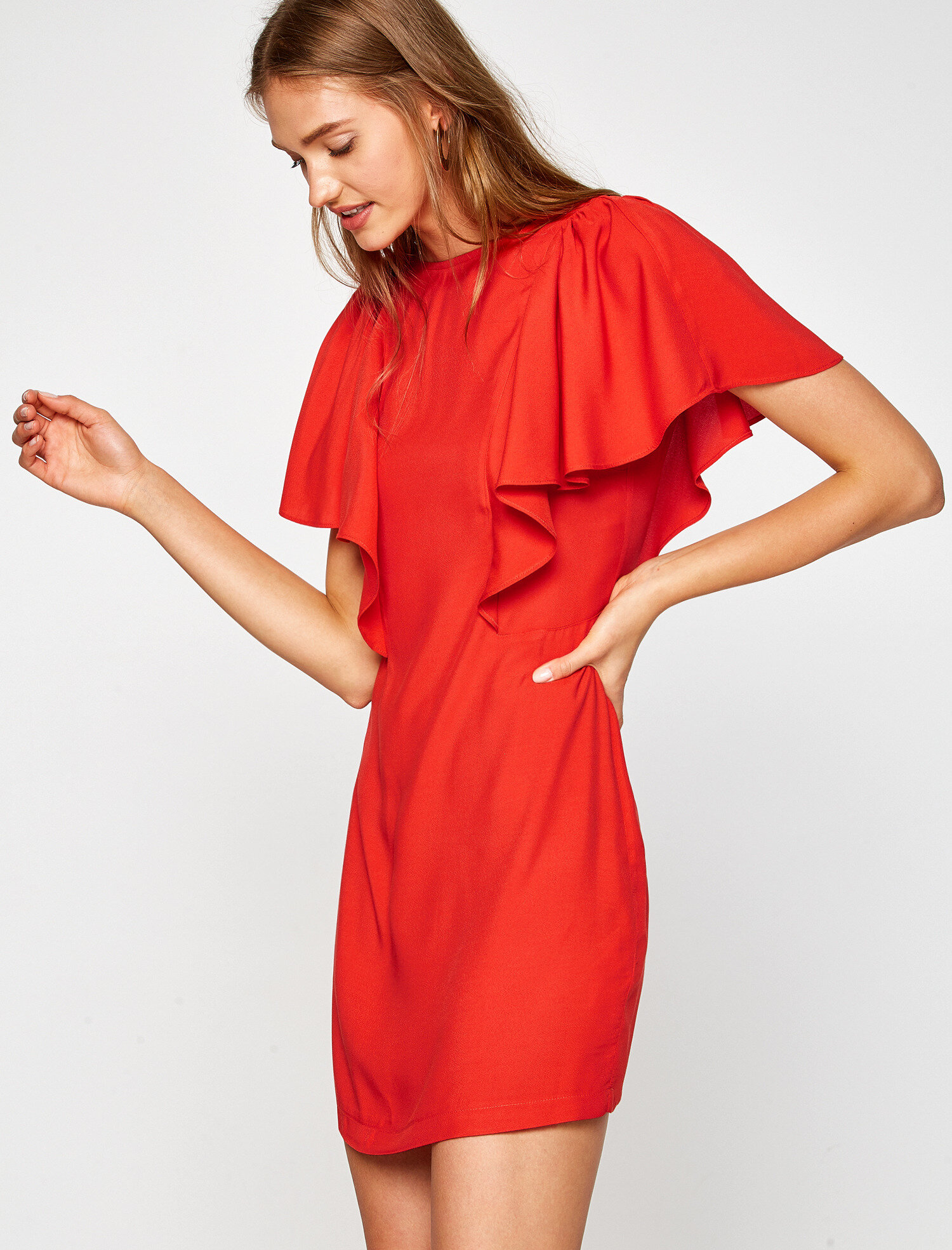   Bisiklet Yaka Elbise