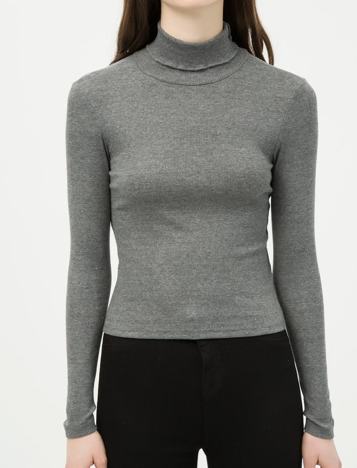  Uzun Kollu Tişört Balıkçı Yaka