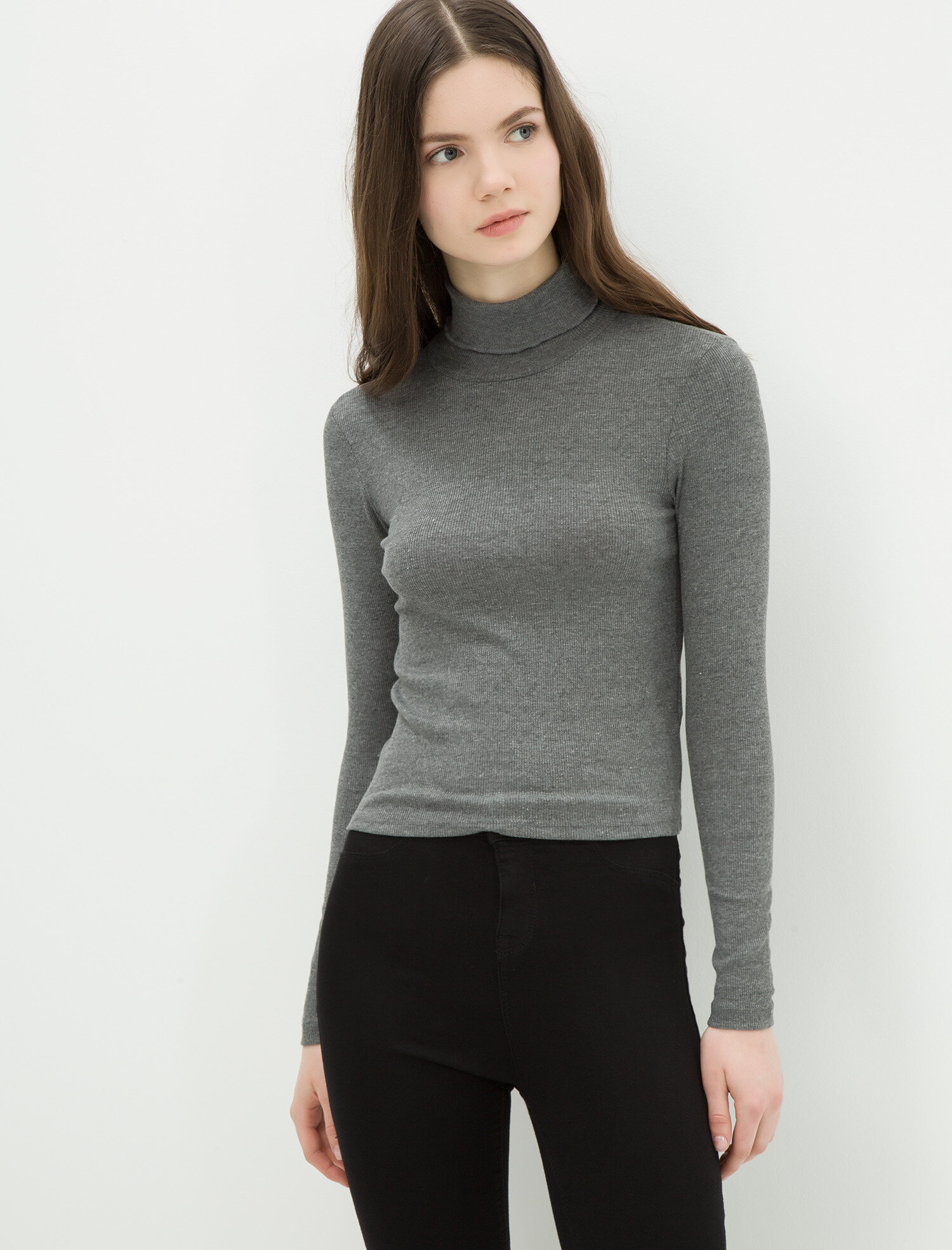   Uzun Kollu Tişört Balıkçı Yaka